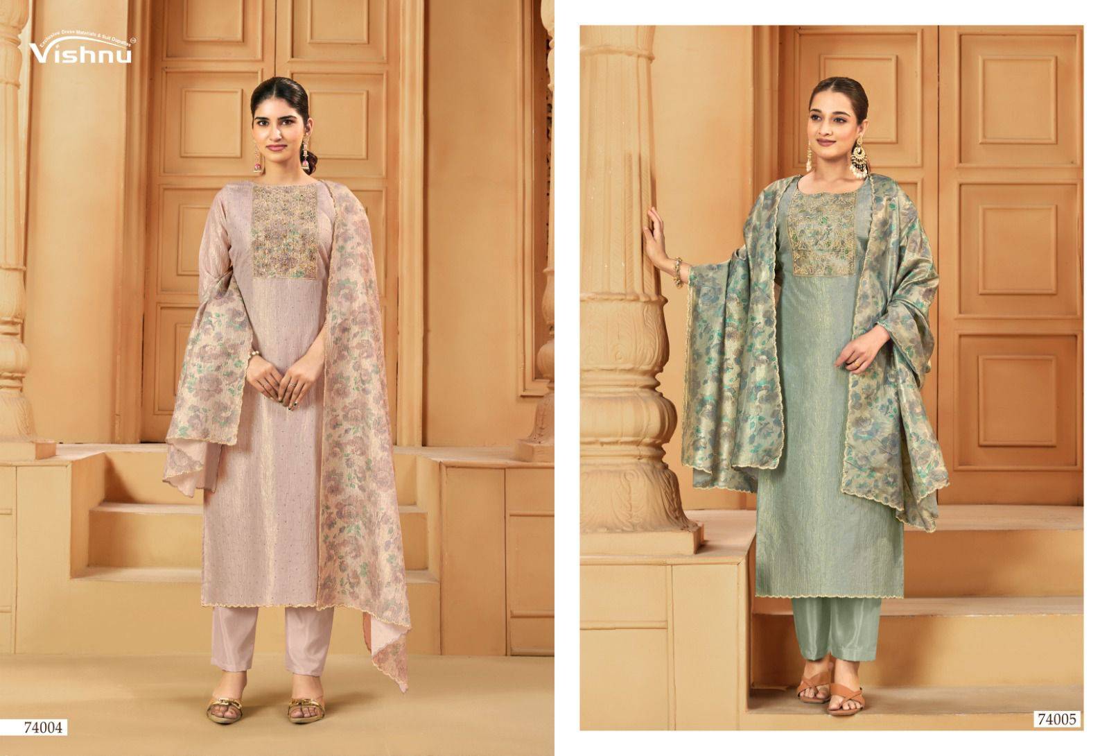 Tarana By Vishnu 74001 To 74008 Series Beautiful Stylish Festive Suits Fancy Colorful Casual Wear & Ethnic Wear & Ready To Wear Banarasi Silk Crush Dresses At Wholesale Price