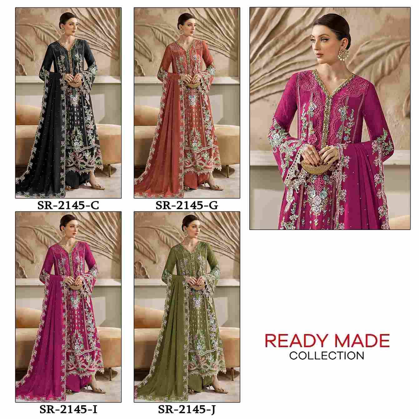 Shree Fabs Hit Design SR-2145 Colours By Shree Fabs SR-2145-A To SR-2145-D Series Beautiful Stylish Pakistani Suits Fancy Colorful Casual Wear & Ethnic Wear & Ready To Wear Chiffon Embroidery Dresses At Wholesale Price