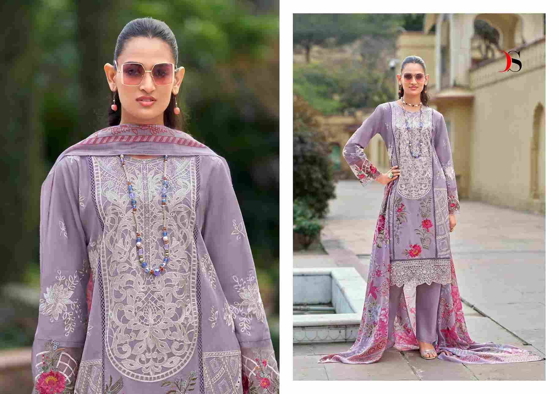 Maria.B Luxe Vol-3 By Deepsy Suits 3001 To 3006 Series Pakistani Stylish Beautiful Colourful Printed & Embroidered Party Wear & Occasional Wear Pure Cotton Dresses At Wholesale Price