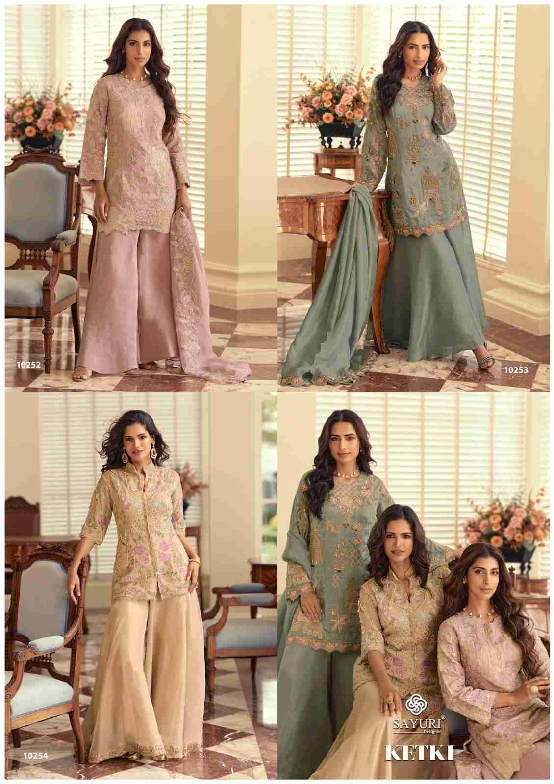 Ketki By Sayuri 10252 To 10254 Series Designer Festive Suits Collection Beautiful Stylish Fancy Colorful Party Wear & Occasional Wear Premium Shimar Silk Dresses At Wholesale Price