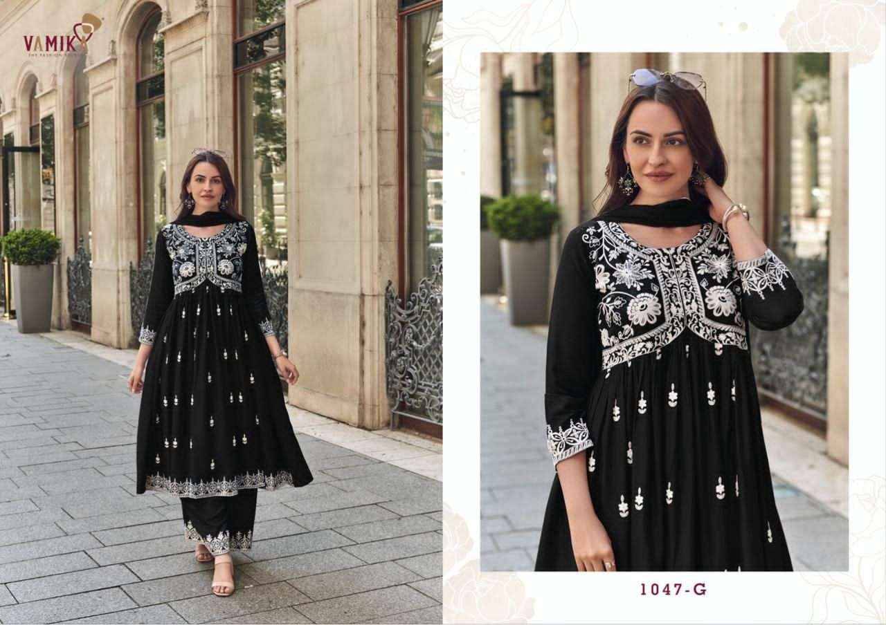 Lakhnavi Vol 8 Gold BY VAMIKA 1047-E To 1047-H Series Beautiful Stylish Sharara Suits Fancy Colorful Casual Wear & Ethnic Wear & Ready To Wear Pure Rayon Printed Dresses At Wholesale Price