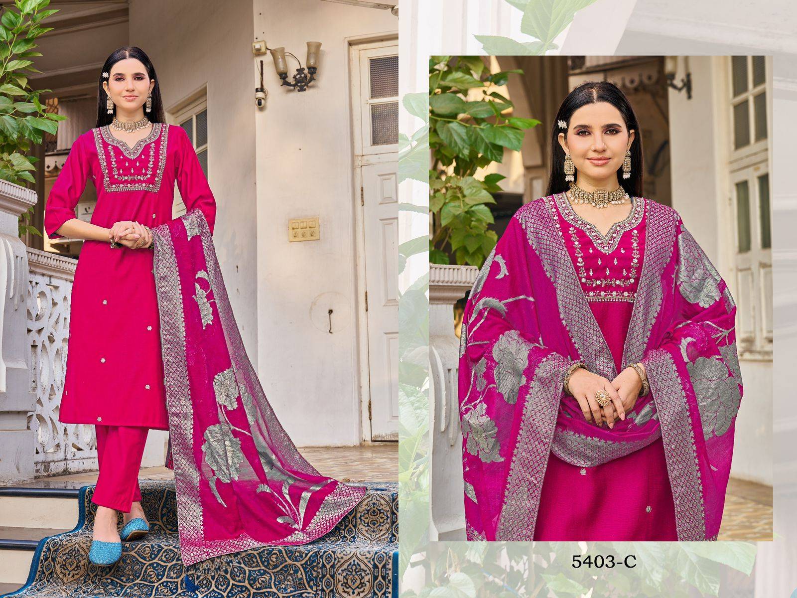Riwayat BY VAMIKA 5403-A To 5403-D Series Beautiful Stylish Sharara Suits Fancy Colorful Casual Wear & Ethnic Wear & Ready To Wear With Hand Worked Kurti With Bottom Dupatta Collection At Wholesale Price