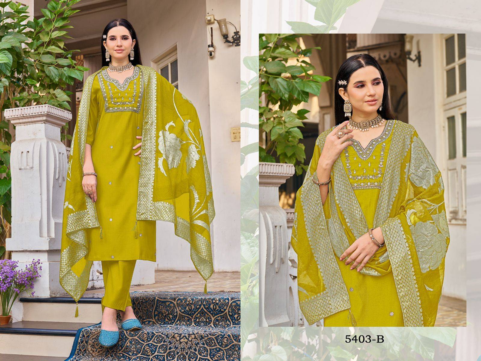 Riwayat BY VAMIKA 5403-A To 5403-D Series Beautiful Stylish Sharara Suits Fancy Colorful Casual Wear & Ethnic Wear & Ready To Wear With Hand Worked Kurti With Bottom Dupatta Collection At Wholesale Price
