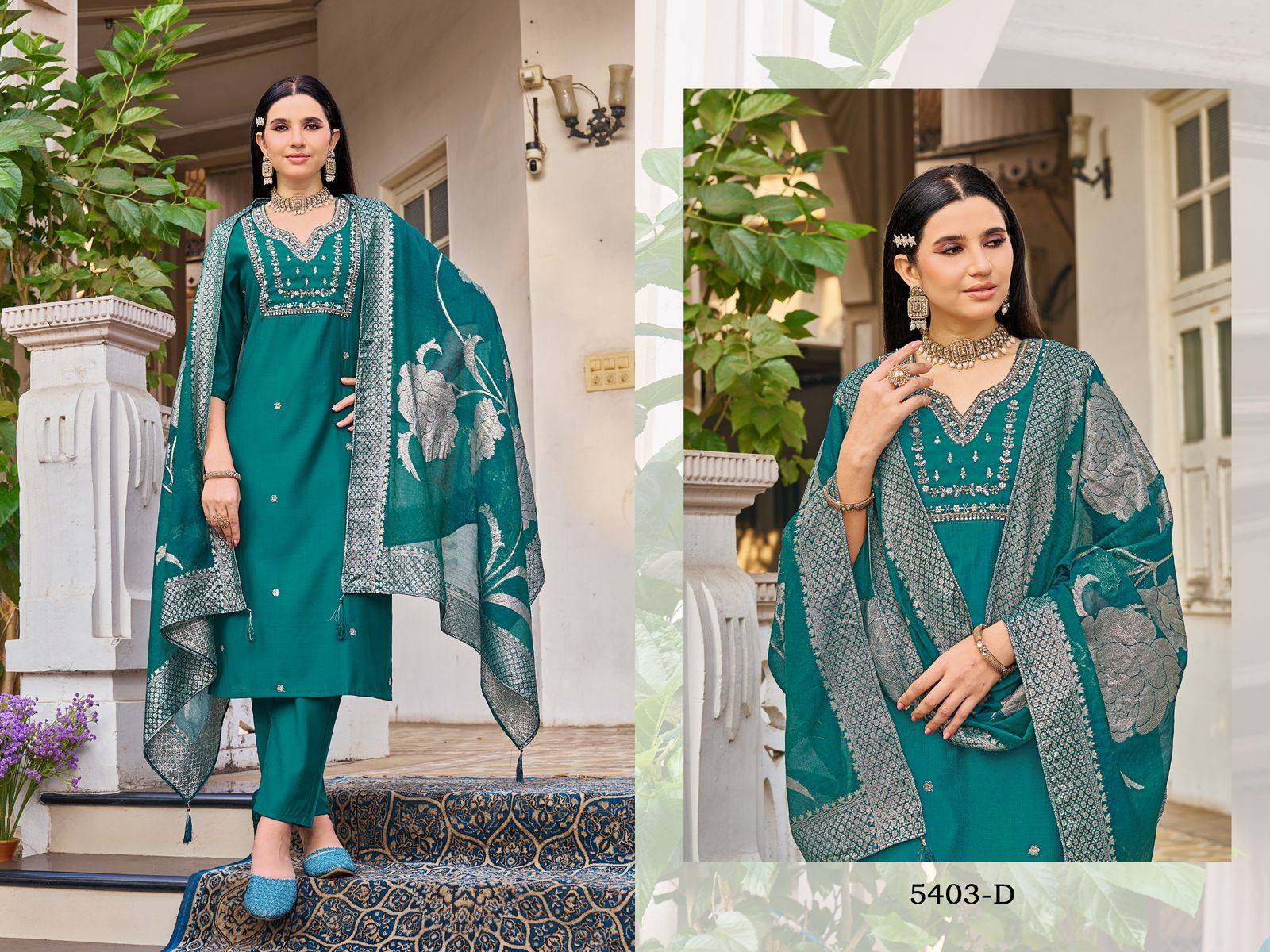 Riwayat BY VAMIKA 5403-A To 5403-D Series Beautiful Stylish Sharara Suits Fancy Colorful Casual Wear & Ethnic Wear & Ready To Wear With Hand Worked Kurti With Bottom Dupatta Collection At Wholesale Price