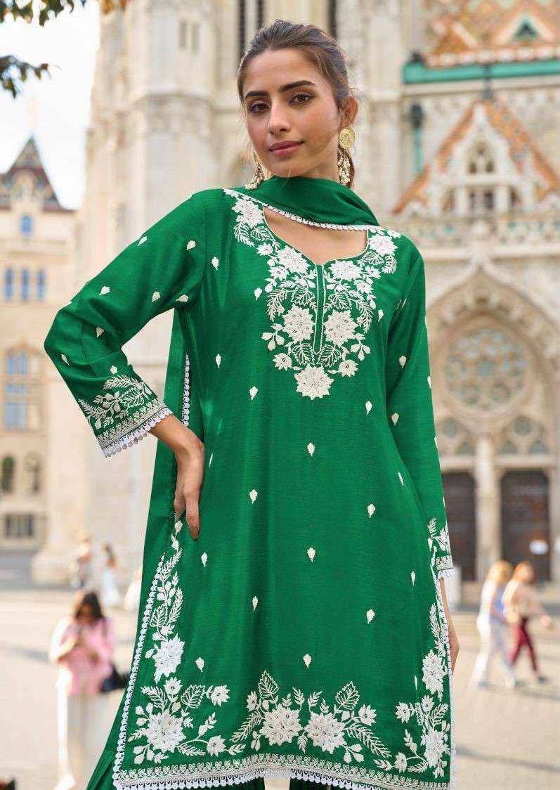 Anamika Vol 3 by Vamika 4401 A to 4401 E Series Designer Stylish Fancy Colorful Beautiful Party Wear & Ethnic Wear Collection  Heavy CHINON With Heavy Work At Wholesale Price
