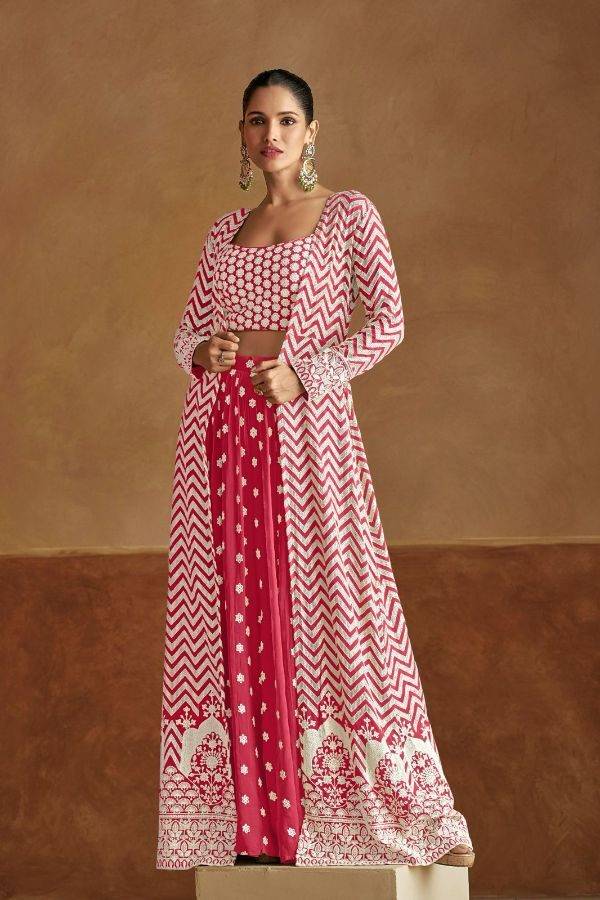 Geetika Gulkayra designer 7503 A to 7503 C Series Beautiful gowns Colorful Stylish Fancy Casual Wear & Ethnic Wear georgette Dresses At Wholesale Price