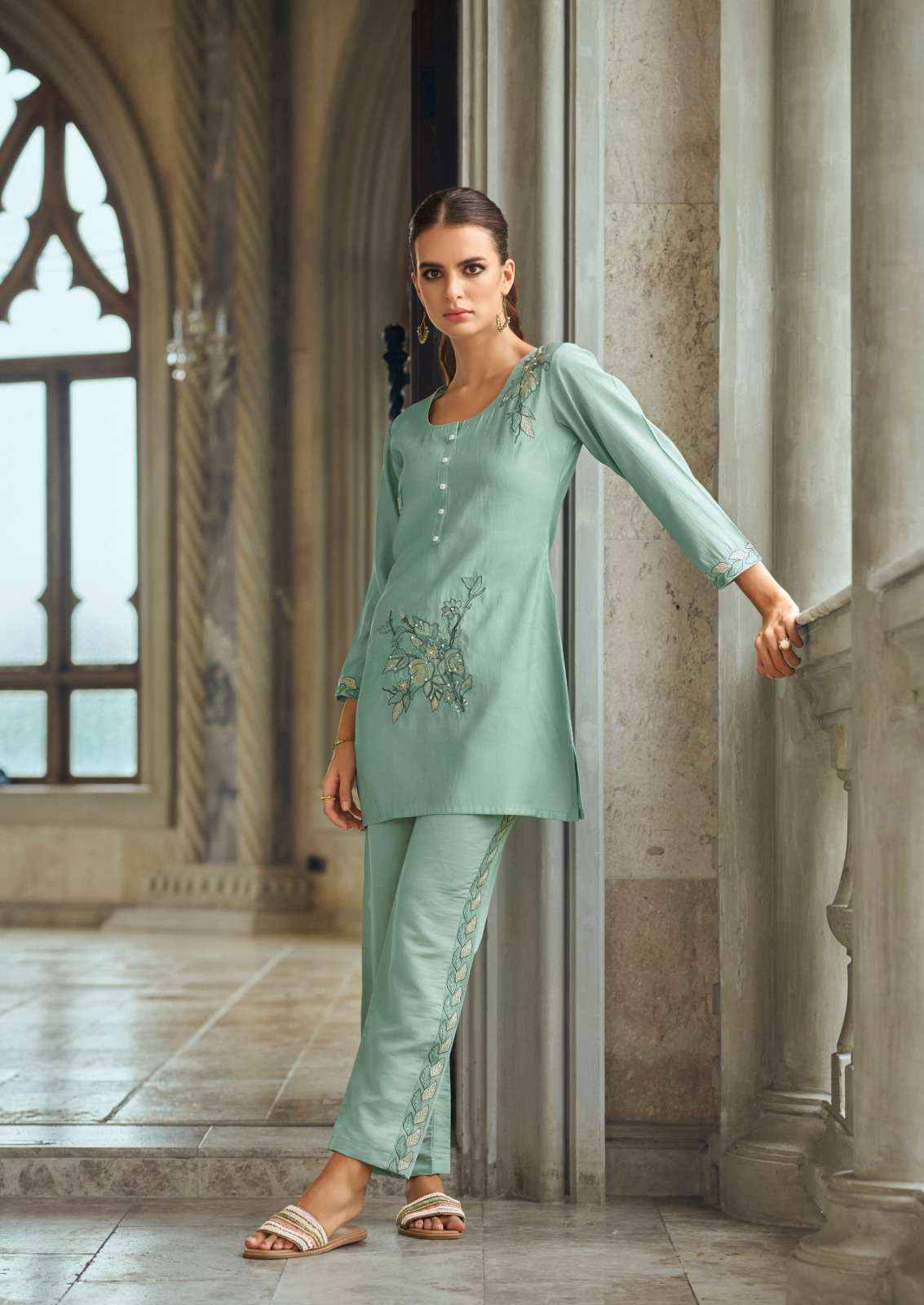 Aleena Vol 2 by Vamika nx 907 to 910 Series Designer Stylish Fancy Colorful Beautiful Party Wear & Ethnic Wear Collection Co ord sets At Wholesale Price