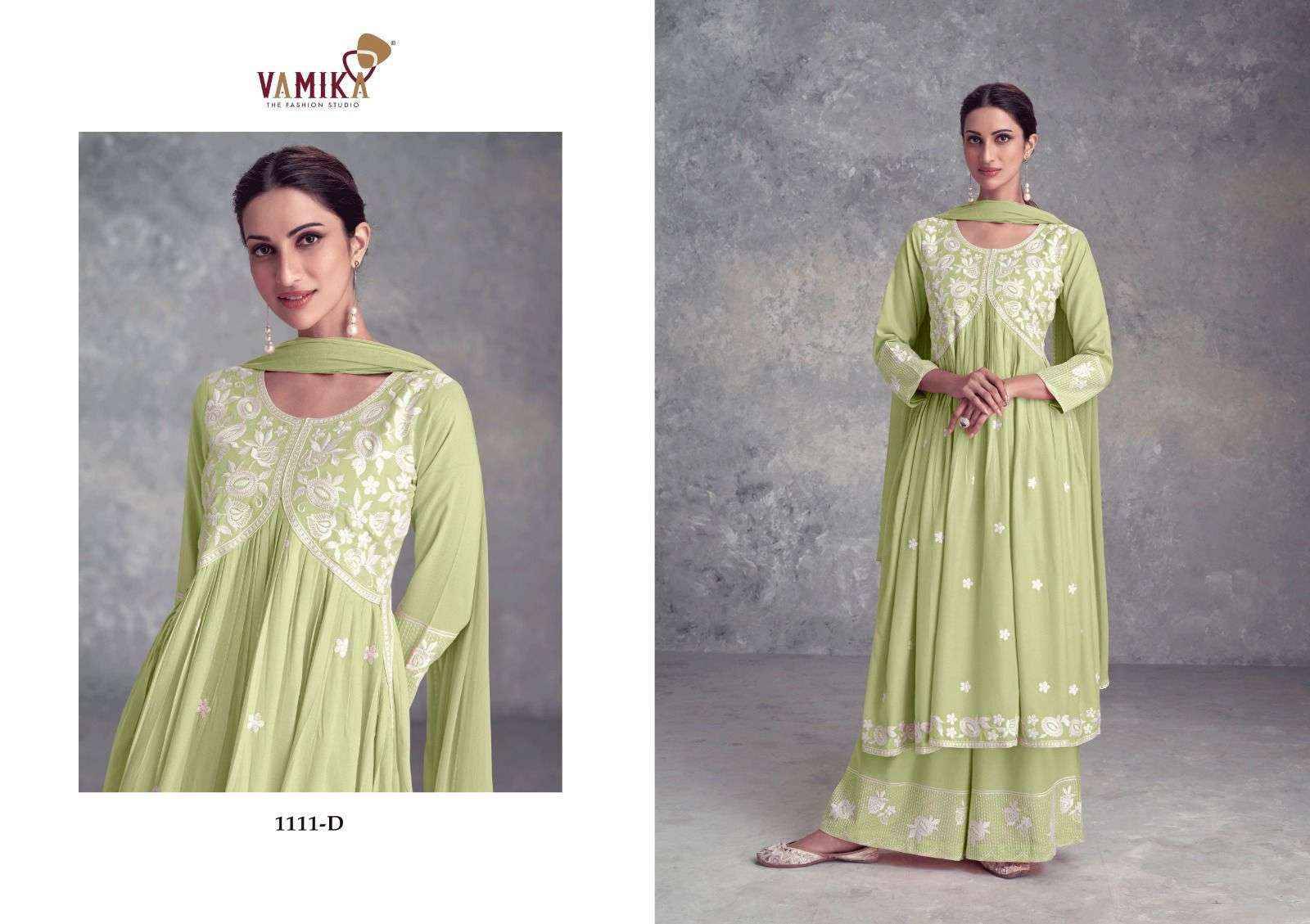 AADHIRA VOL 9 by Vamika nx 1111 A to 1111 E Series Designer Stylish Fancy Colorful Beautiful Party Wear & Ethnic Wear Collection lukhnowi readymade suits At Wholesale Price