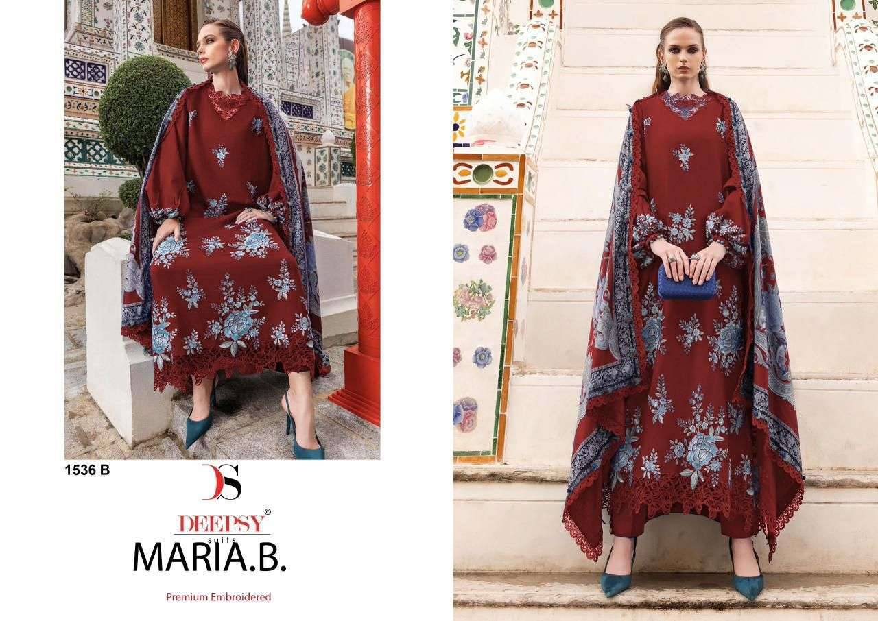  MARIA B PREMIUM EMBROIDERED REYON 4 BY DEEPSY SUITS 1531 TO 1536 Series Pakistani Stylish Beautiful Colourful Printed & Embroidered Party Wear & Occasional Wear Pure Viscose Rayon Dresses At Wholesale Price