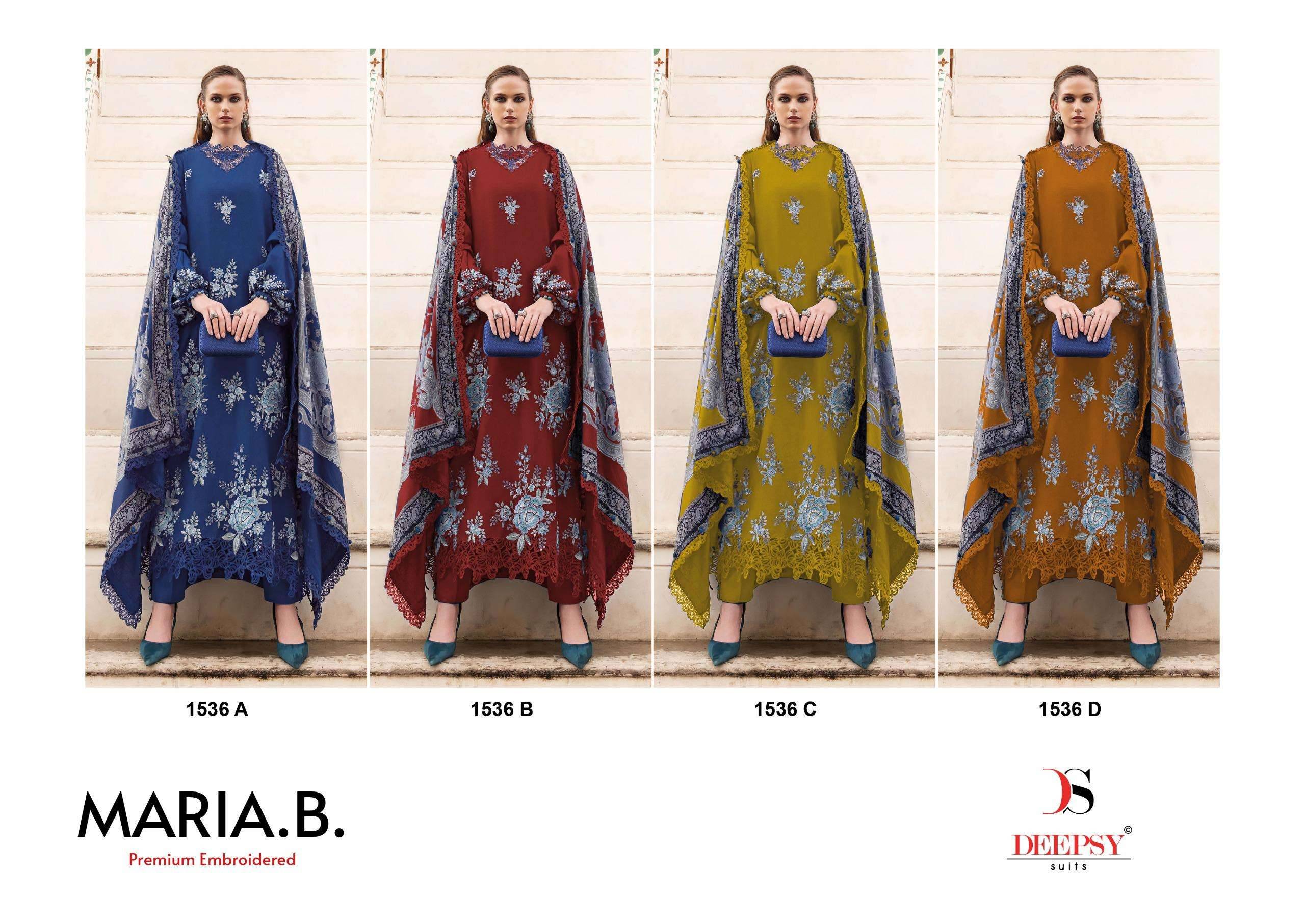  MARIA B PREMIUM EMBROIDERED REYON 4 BY DEEPSY SUITS 1531 TO 1536 Series Pakistani Stylish Beautiful Colourful Printed & Embroidered Party Wear & Occasional Wear Pure Viscose Rayon Dresses At Wholesale Price