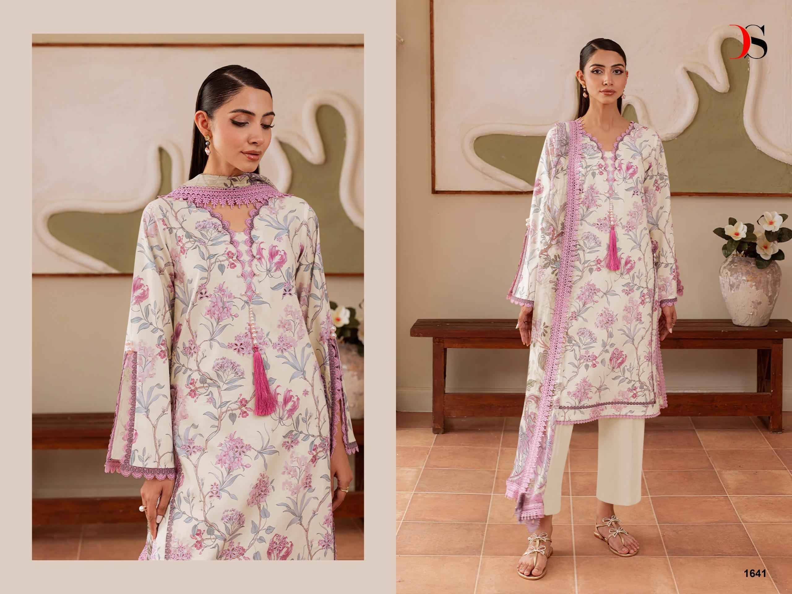 Jade Flora Vol 3 BY DEEPSY SUITS 1641 TO 1648 Series Pakistani Stylish Beautiful Colourful Printed & Embroidered Party Wear & Occasional Wear Pure cotton Dresses At Wholesale Price
