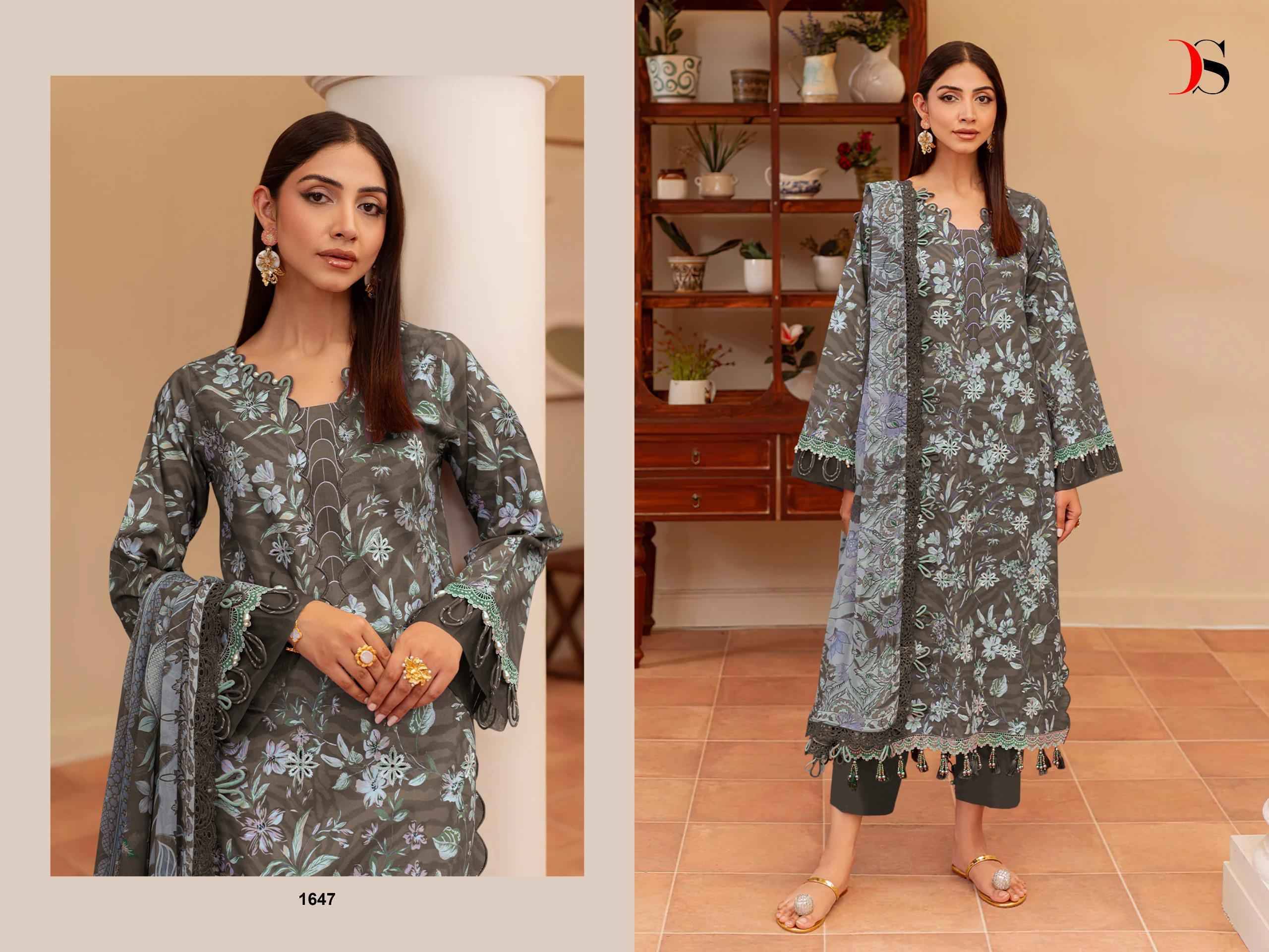 Jade Flora Vol 3 BY DEEPSY SUITS 1641 TO 1648 Series Pakistani Stylish Beautiful Colourful Printed & Embroidered Party Wear & Occasional Wear Pure cotton Dresses At Wholesale Price
