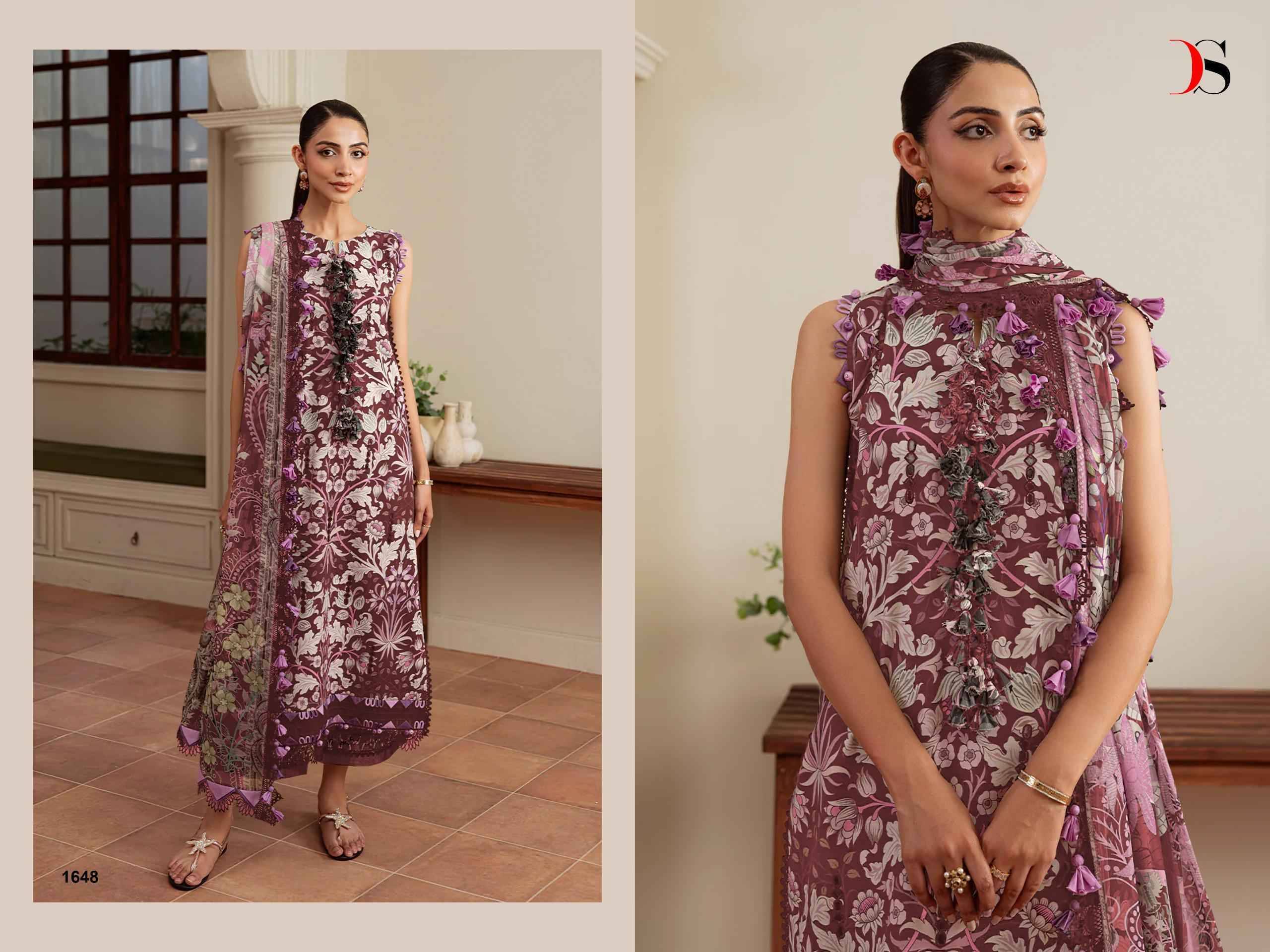 Jade Flora Vol 3 BY DEEPSY SUITS 1641 TO 1648 Series Pakistani Stylish Beautiful Colourful Printed & Embroidered Party Wear & Occasional Wear Pure cotton Dresses At Wholesale Price