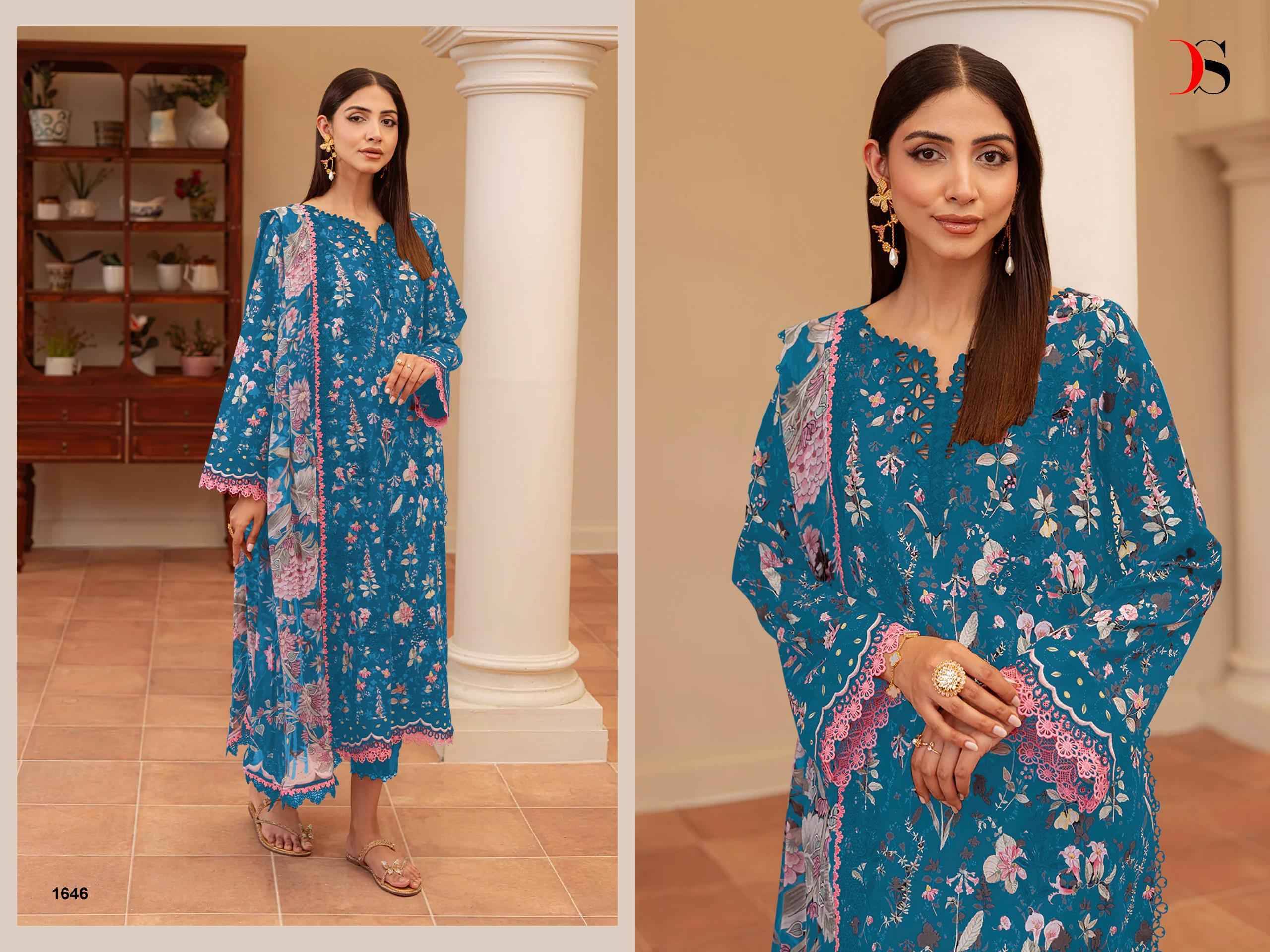 Jade Flora Vol 3 BY DEEPSY SUITS 1641 TO 1648 Series Pakistani Stylish Beautiful Colourful Printed & Embroidered Party Wear & Occasional Wear Pure cotton Dresses At Wholesale Price