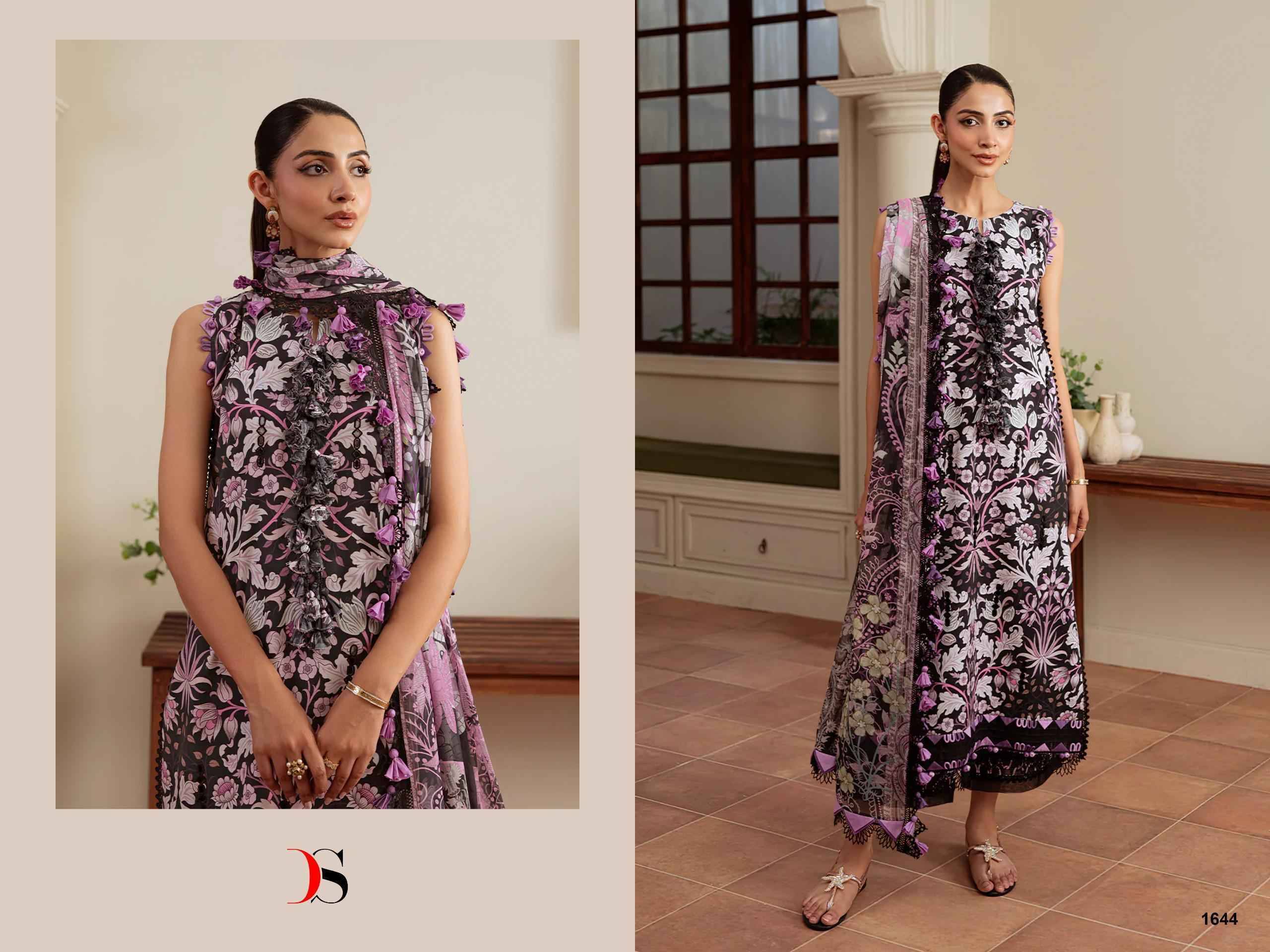 Jade Flora Vol 3 BY DEEPSY SUITS 1641 TO 1648 Series Pakistani Stylish Beautiful Colourful Printed & Embroidered Party Wear & Occasional Wear Pure cotton Dresses At Wholesale Price