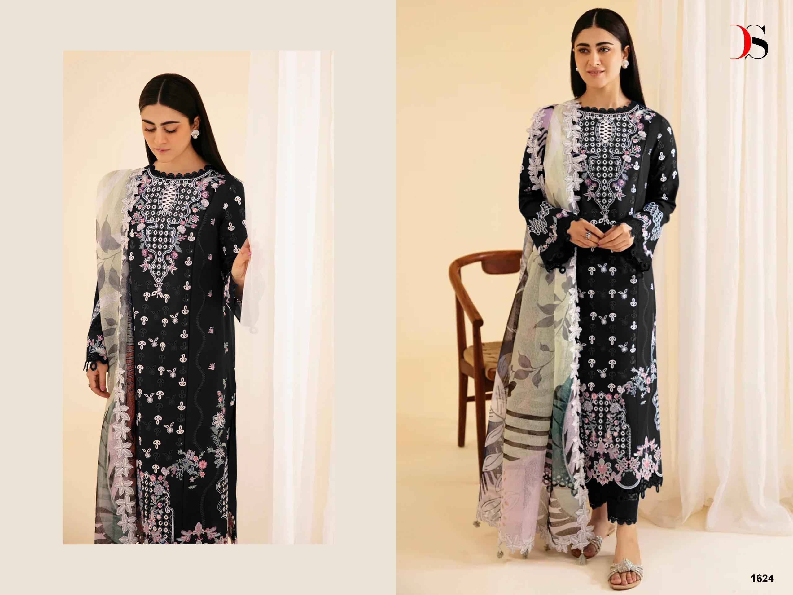 Qalamkar Vol 26 BY DEEPSY SUITS 1621 TO 1626 Series Pakistani Stylish Beautiful Colourful Printed & Embroidered Party Wear & Occasional Wear Pure cotton Dresses At Wholesale Price