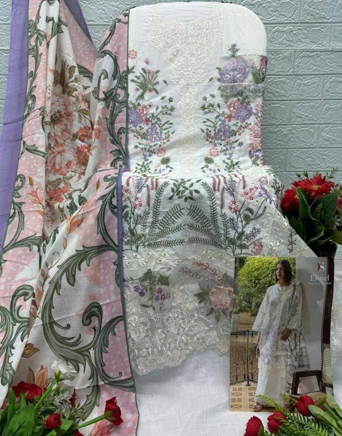 Esmel Luxury Lawn BY DEEPSY 1661 TO 1666 SERIES Pakistani Stylish Beautiful Colourful Printed & Embroidered Party Wear & Occasional Wear Pure cotton Dresses At Wholesale Price