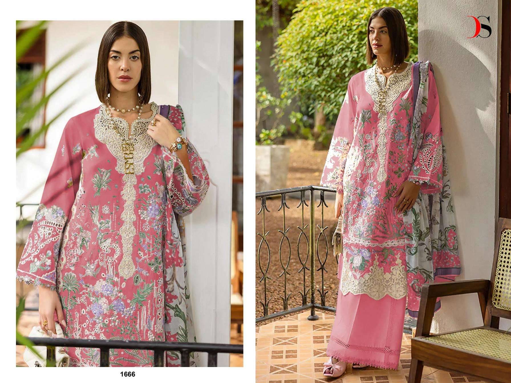 Esmel Luxury Lawn BY DEEPSY 1661 TO 1666 SERIES Pakistani Stylish Beautiful Colourful Printed & Embroidered Party Wear & Occasional Wear Pure cotton Dresses At Wholesale Price