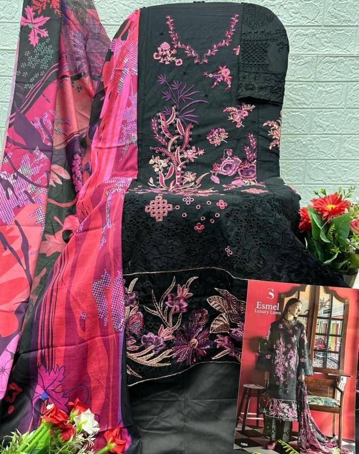 Esmel Luxury Lawn BY DEEPSY 1661 TO 1666 SERIES Pakistani Stylish Beautiful Colourful Printed & Embroidered Party Wear & Occasional Wear Pure cotton Dresses At Wholesale Price