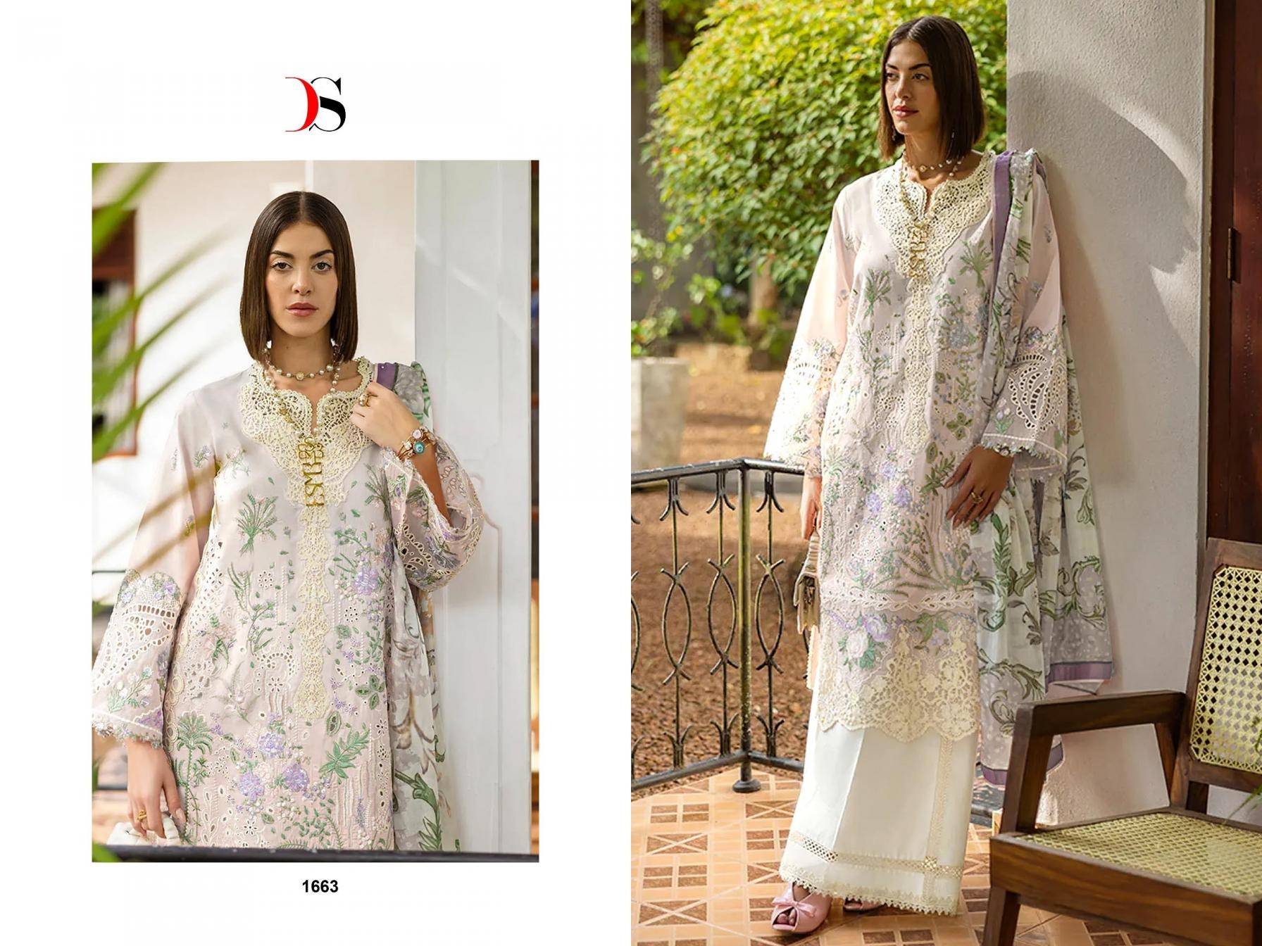 Esmel Luxury Lawn BY DEEPSY 1661 TO 1666 SERIES Pakistani Stylish Beautiful Colourful Printed & Embroidered Party Wear & Occasional Wear Pure cotton Dresses At Wholesale Price