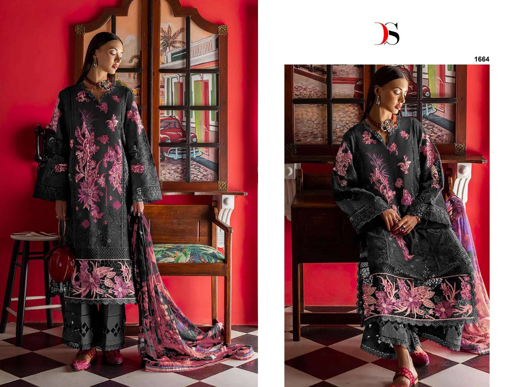 Esmel Luxury Lawn BY DEEPSY 1661 TO 1666 SERIES Pakistani Stylish Beautiful Colourful Printed & Embroidered Party Wear & Occasional Wear Pure cotton Dresses At Wholesale Price