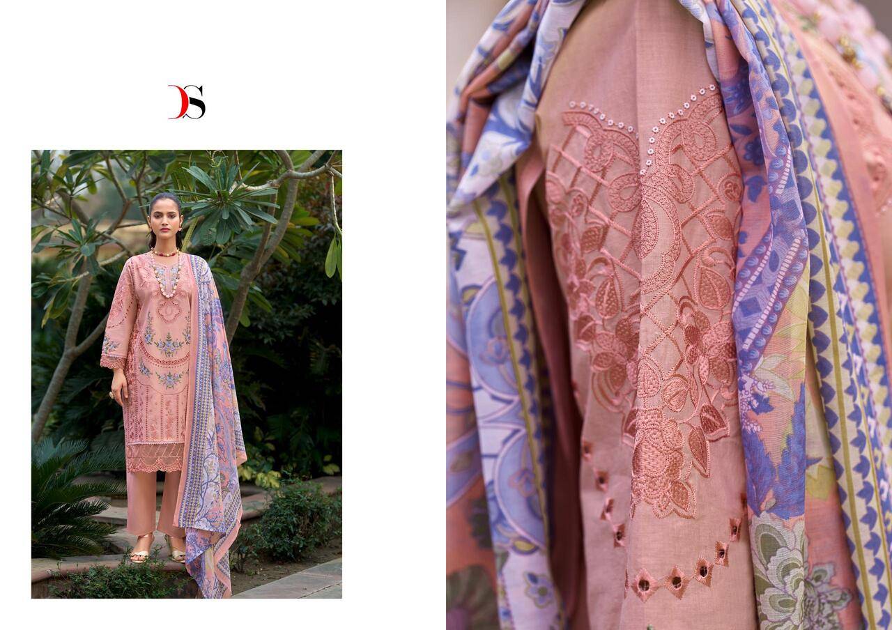 MARIA B LUXE VOL 3 BY DEEPSY 3001 TO 3006 SERIES Pakistani Stylish Beautiful Colourful Printed & Embroidered Party Wear & Occasional Wear Pure cotton Dresses At Wholesale Price