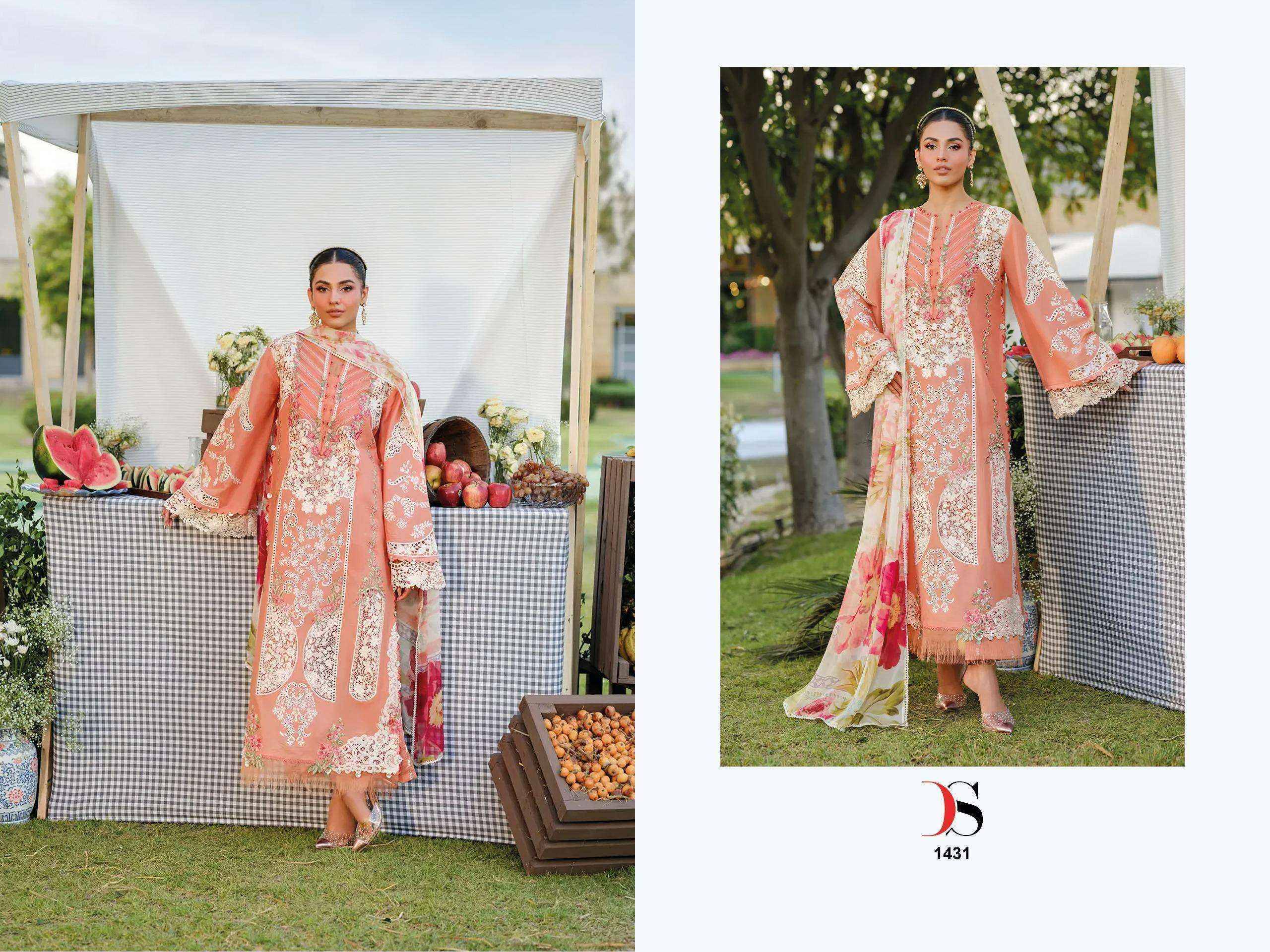 Elaf Vol 4 1432 COLORS BY DEEPSY 1432-E TO 1432-H SERIES Pakistani Stylish Beautiful Colourful Printed & Embroidered Party Wear & Occasional Wear Pure cotton Dresses At Wholesale Price