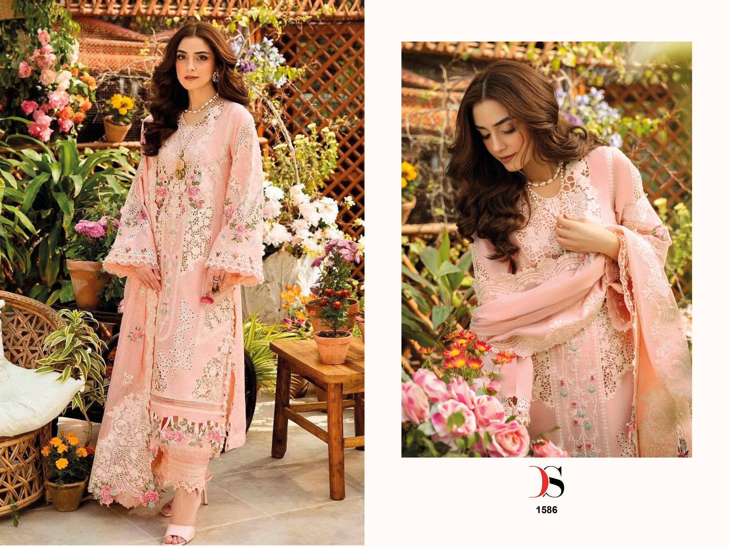 Elaf Block Buster BY DEEPSY 1581 TO 1587 SERIES Pakistani Stylish Beautiful Colourful Printed & Embroidered Party Wear & Occasional Wear Pure cotton Dresses At Wholesale Price