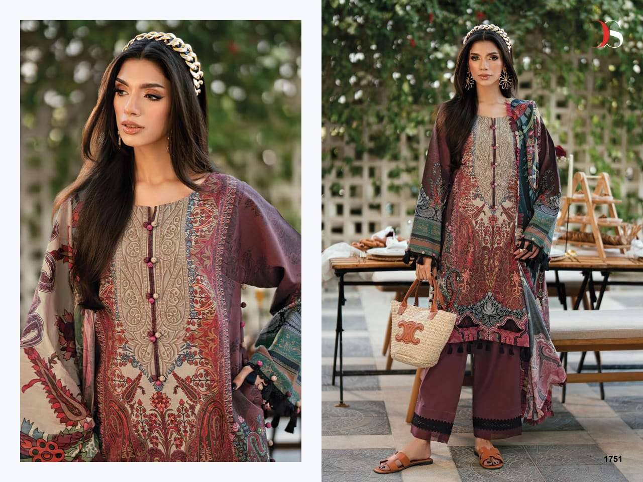 JADE URBAN LAWN VOL-8 DEEPSY SUITS 1751 TO 1758 SERIES Pakistani Stylish Beautiful Colourful Printed & Embroidered Party Wear & Occasional Wear Pure cotton Dresses At Wholesale Price