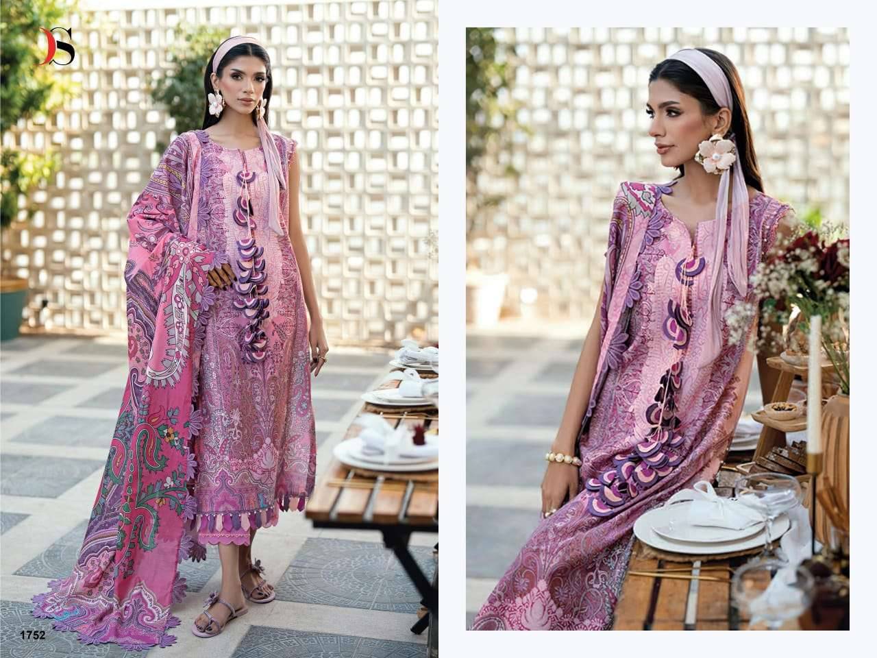 JADE URBAN LAWN VOL-8 DEEPSY SUITS 1751 TO 1758 SERIES Pakistani Stylish Beautiful Colourful Printed & Embroidered Party Wear & Occasional Wear Pure cotton Dresses At Wholesale Price