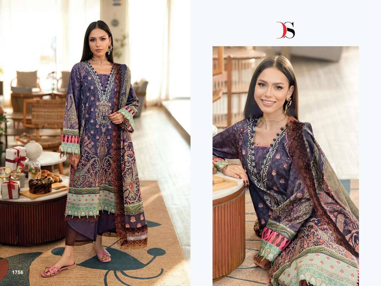 JADE URBAN LAWN VOL-8 DEEPSY SUITS 1751 TO 1758 SERIES Pakistani Stylish Beautiful Colourful Printed & Embroidered Party Wear & Occasional Wear Pure cotton Dresses At Wholesale Price