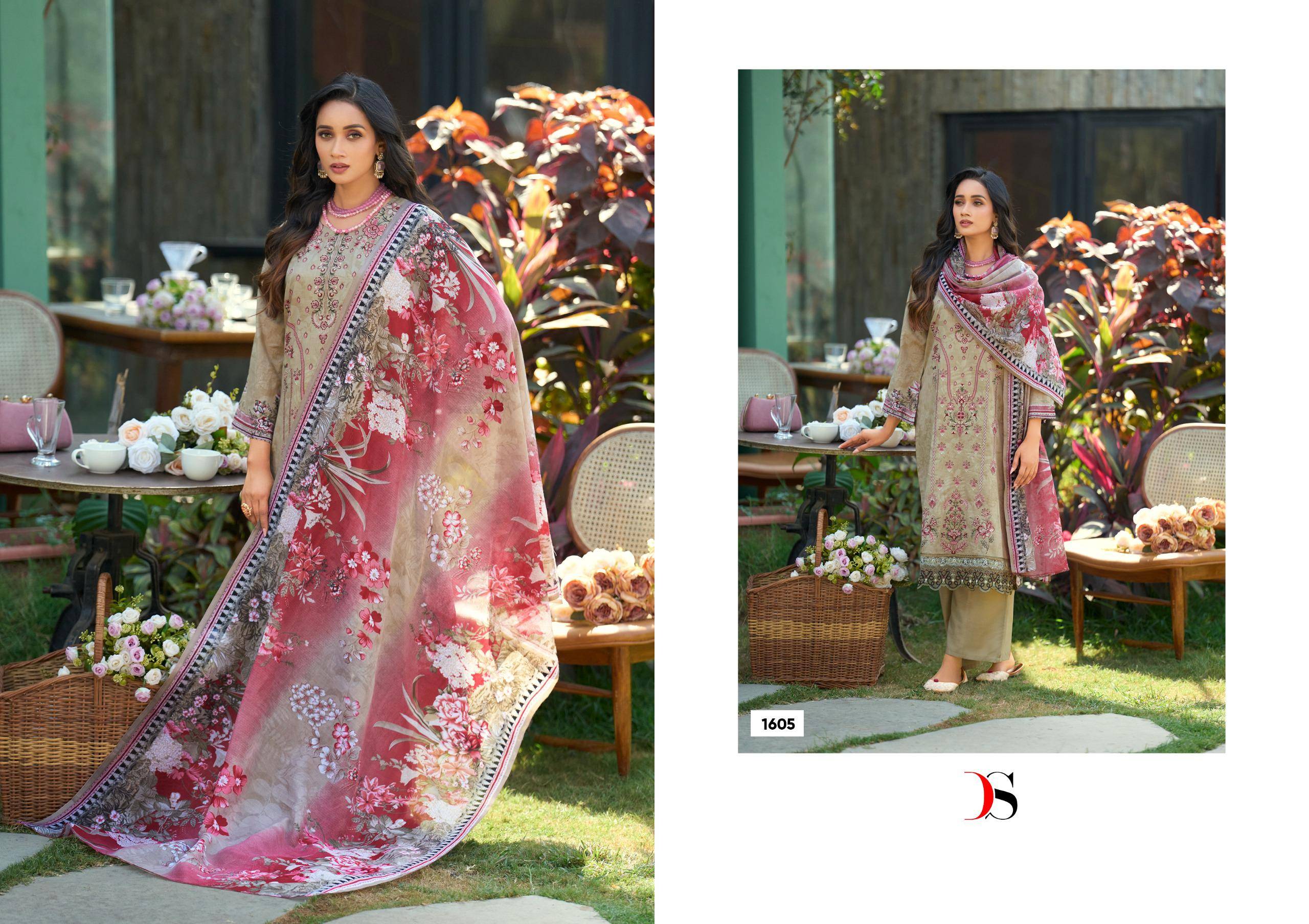 Chevron Vol 16 BY DEEPSY SUITS 1601 TO 1606 SERIES Pakistani Stylish Beautiful Colourful Printed & Embroidered Party Wear & Occasional Wear Pure cotton Dresses At Wholesale Price