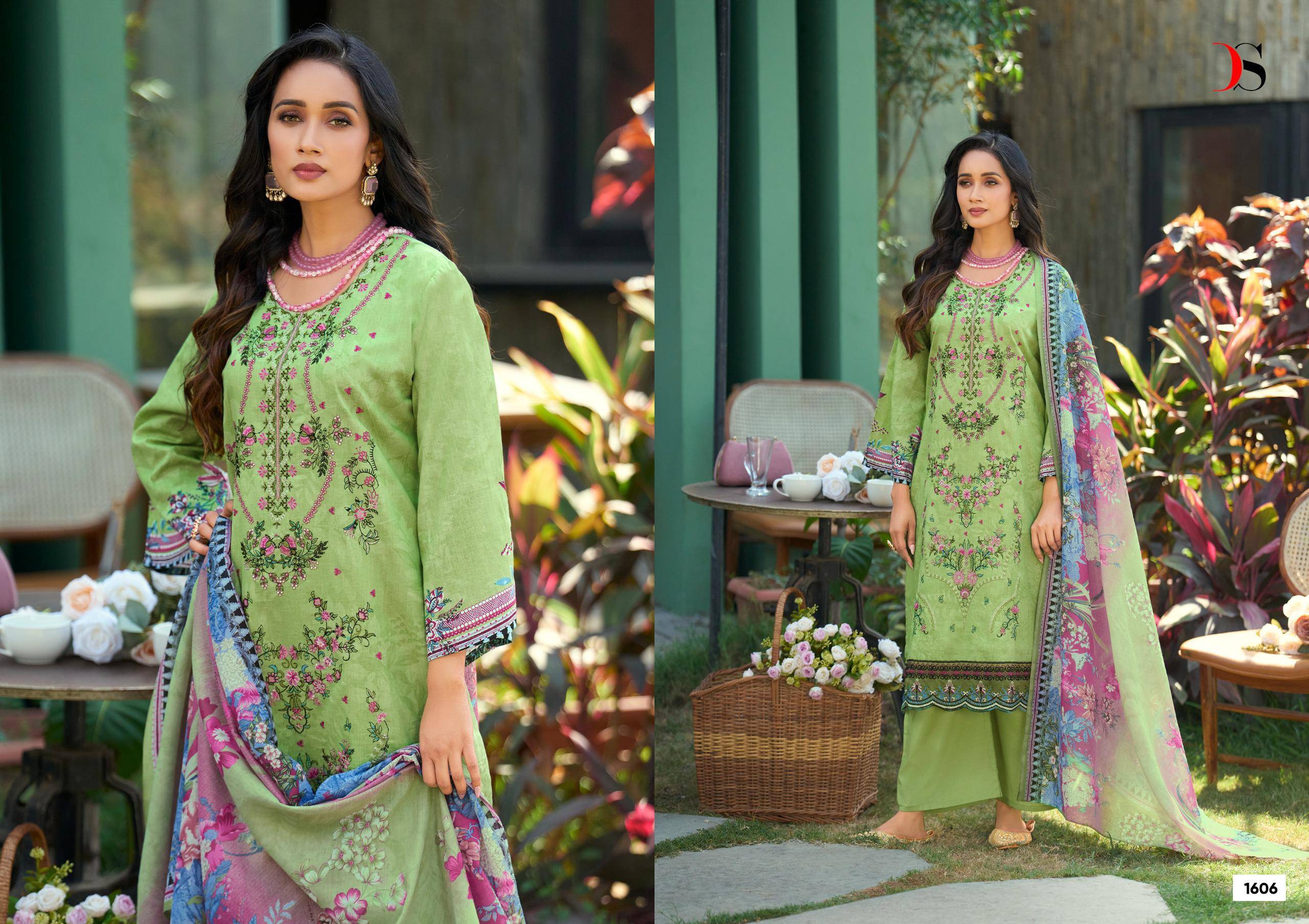 Chevron Vol 16 BY DEEPSY SUITS 1601 TO 1606 SERIES Pakistani Stylish Beautiful Colourful Printed & Embroidered Party Wear & Occasional Wear Pure cotton Dresses At Wholesale Price