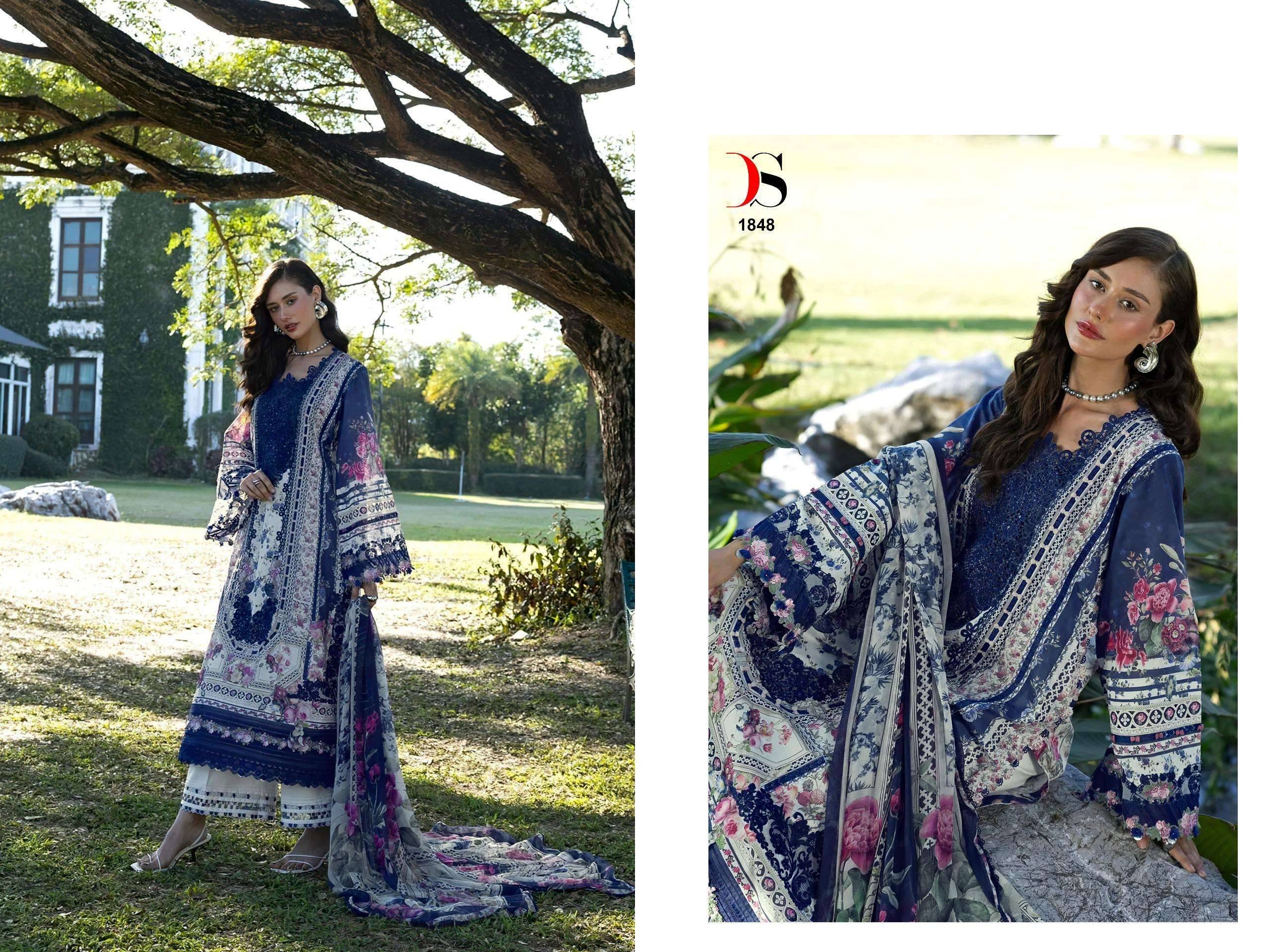 ELAF SIGNATURE VOL 1 BY DEEPSY SUITS 1001 TO 1006 SERIES Pakistani Stylish Beautiful Colourful Printed & Embroidered Party Wear & Occasional Wear Pure cotton Dresses At Wholesale Price