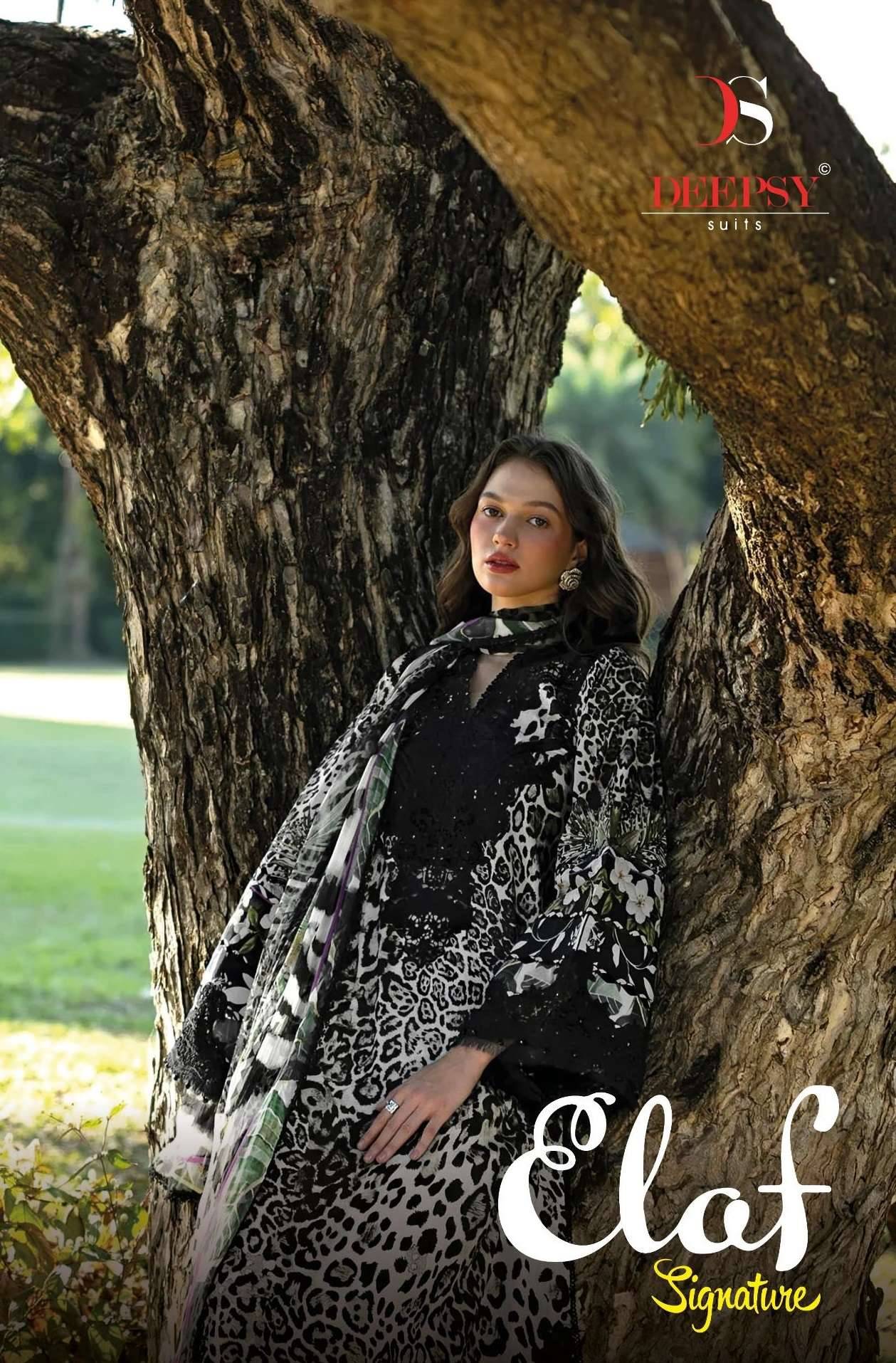 ELAF SIGNATURE VOL 1 BY DEEPSY SUITS 1001 TO 1006 SERIES Pakistani Stylish Beautiful Colourful Printed & Embroidered Party Wear & Occasional Wear Pure cotton Dresses At Wholesale Price