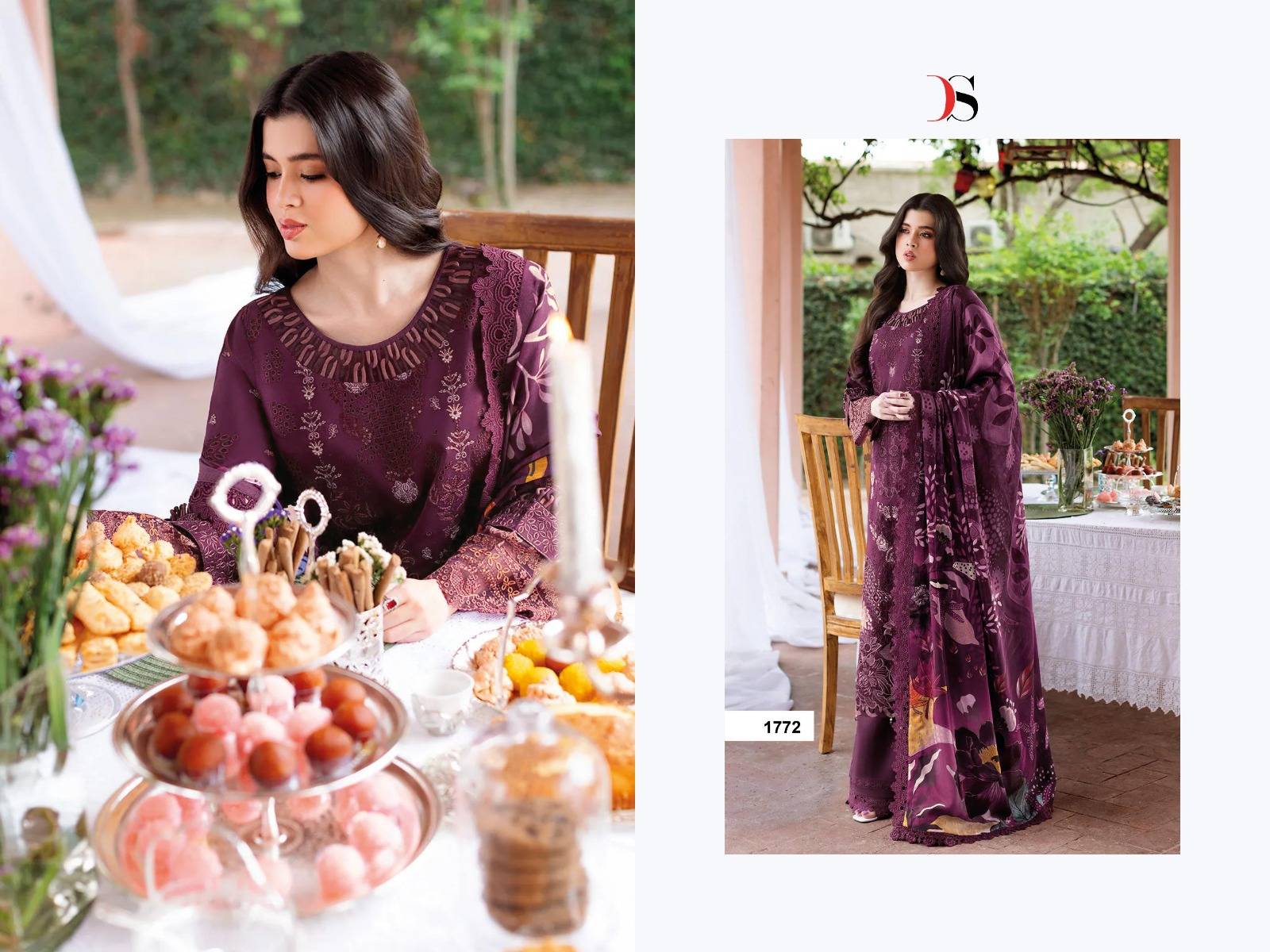 RAMSHA LUXURY LAWN 2026 BY DEEPSY SUITS 1001 TO 1006 SERIES Pakistani Stylish Beautiful Colourful Printed & Embroidered Party Wear & Occasional Wear chiffon Dresses At Wholesale Price