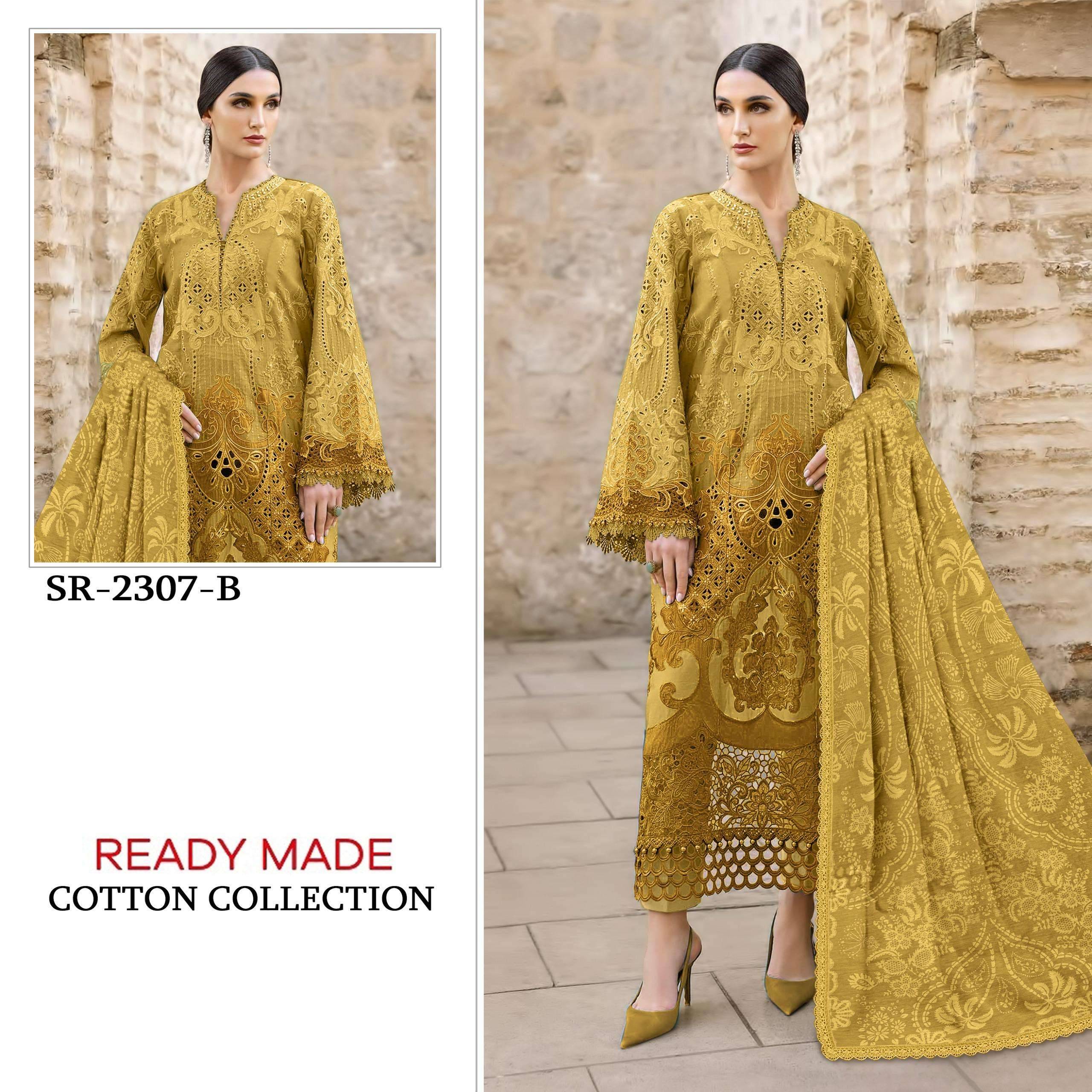 2307 COLORS Pakistani Readymade Suits BY Shree fabs 2307 A TO 2307 D SERIES Pakistani Stylish Beautiful Colourful Printed & Embroidered Party Wear & Occasional Wear cotton readymade Dresses At Wholesale Price