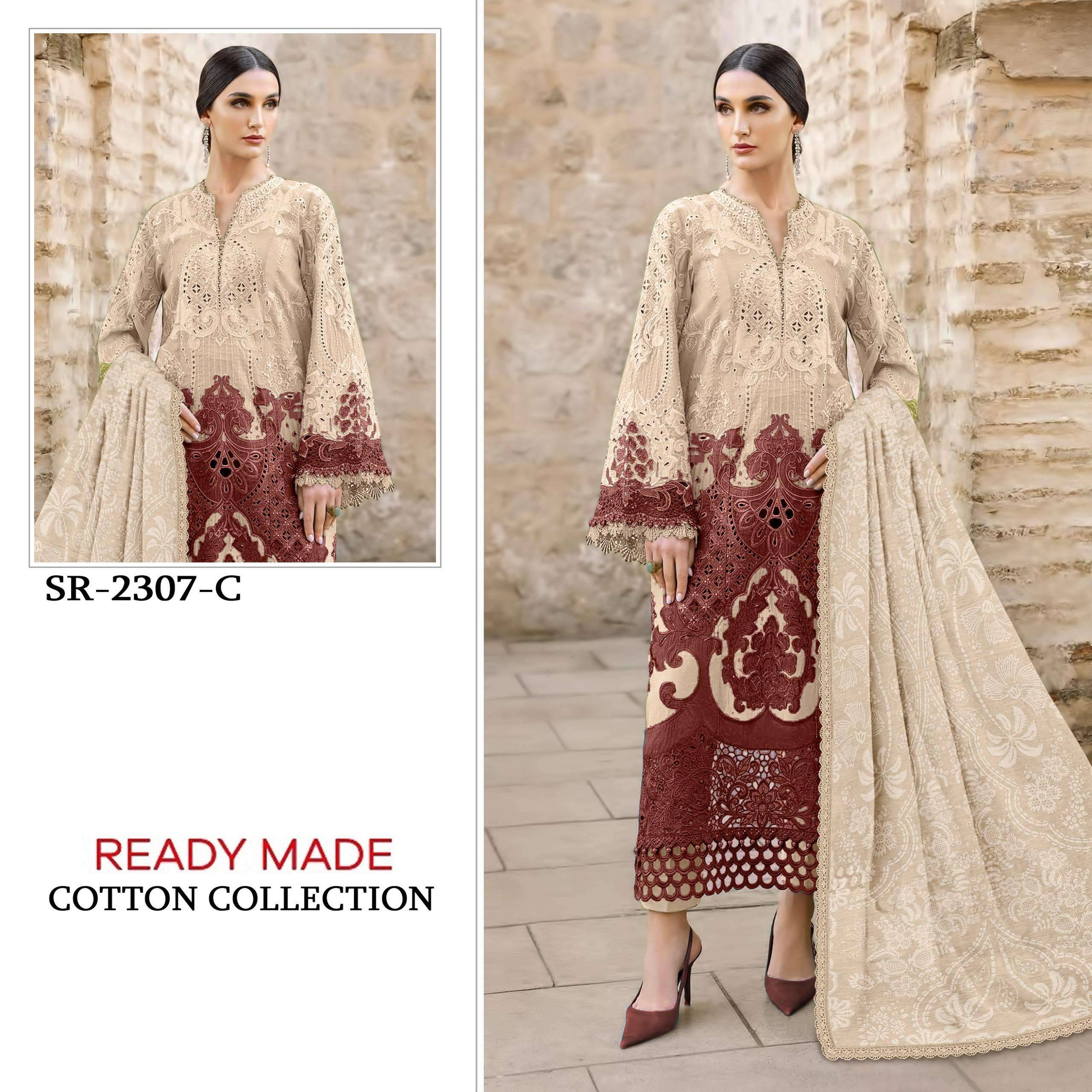 2307 COLORS Pakistani Readymade Suits BY Shree fabs 2307 A TO 2307 D SERIES Pakistani Stylish Beautiful Colourful Printed & Embroidered Party Wear & Occasional Wear cotton readymade Dresses At Wholesale Price