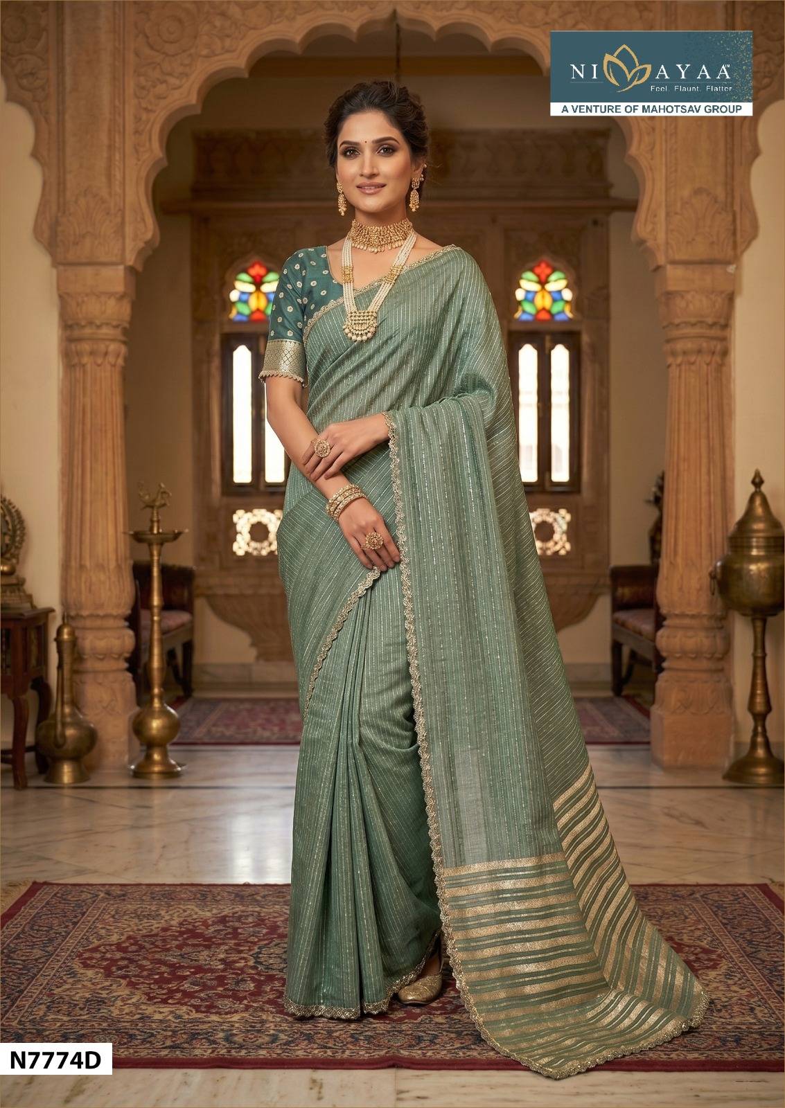 NIMAYA–DARITRI by MAHOTSAV 7762 series Indian Traditional Wear Silk sarees At Wholesale Price
