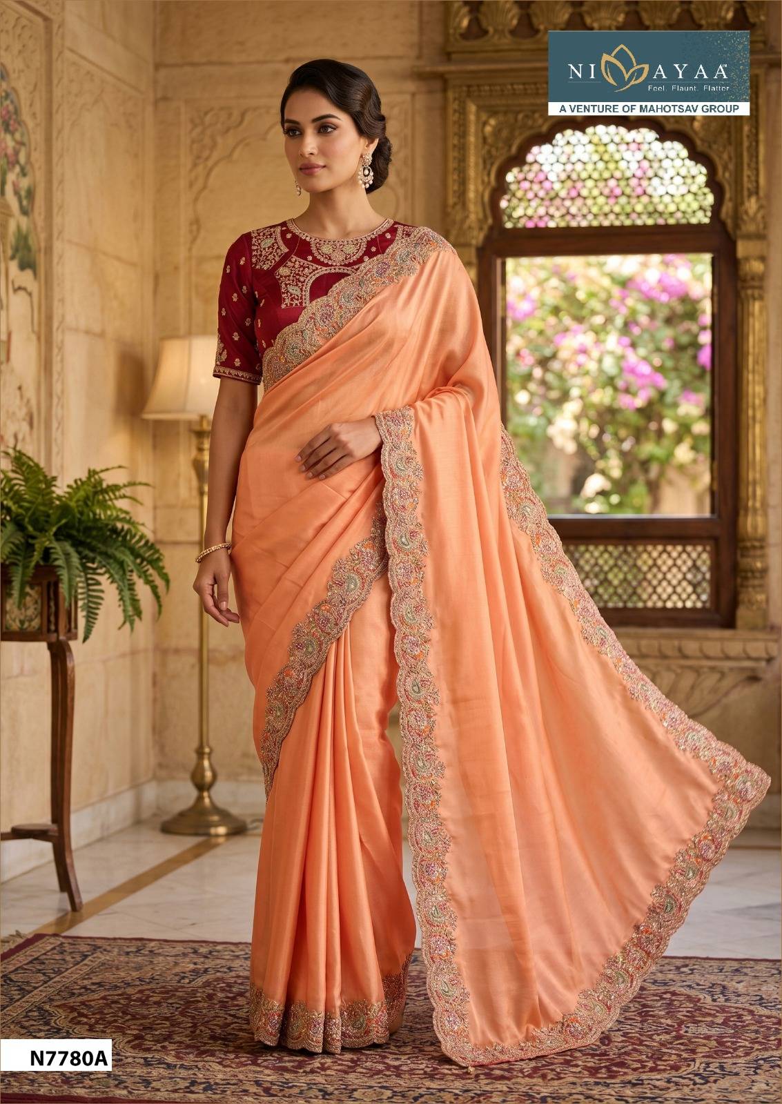 NIMAYA–DARITRI by MAHOTSAV 7762 series Indian Traditional Wear Silk sarees At Wholesale Price