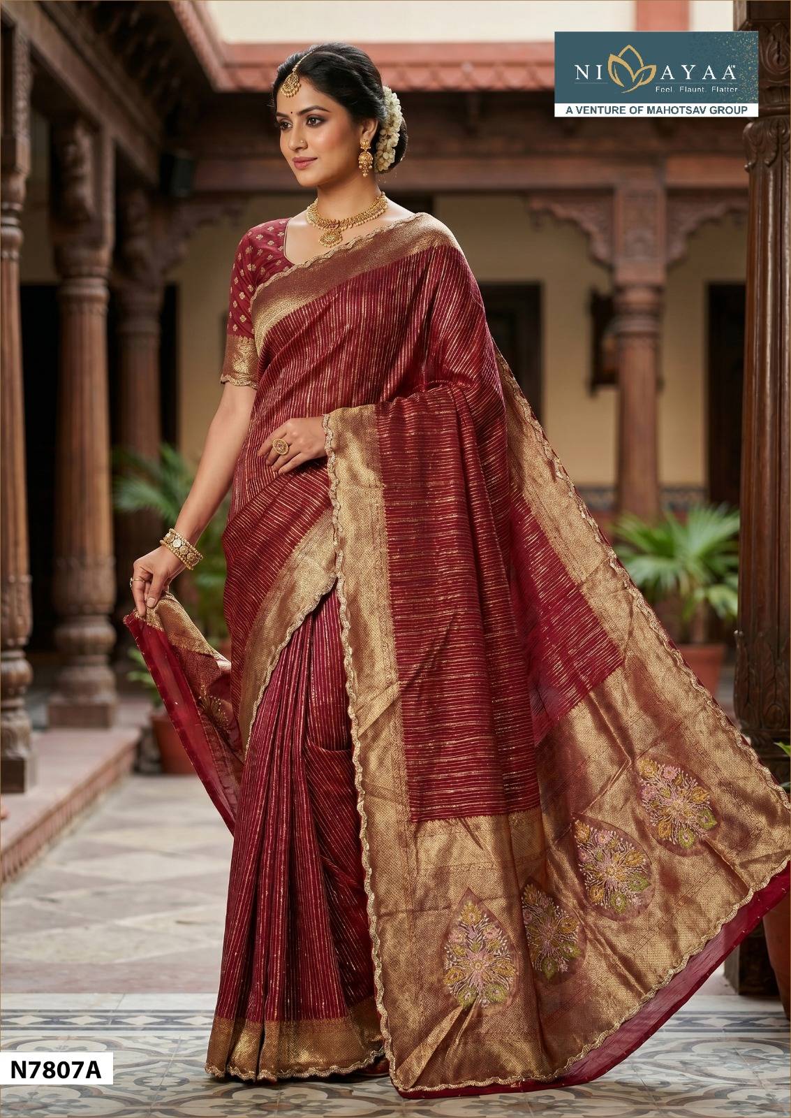 NIMAYA–DARITRI by MAHOTSAV 7762 series Indian Traditional Wear Silk sarees At Wholesale Price