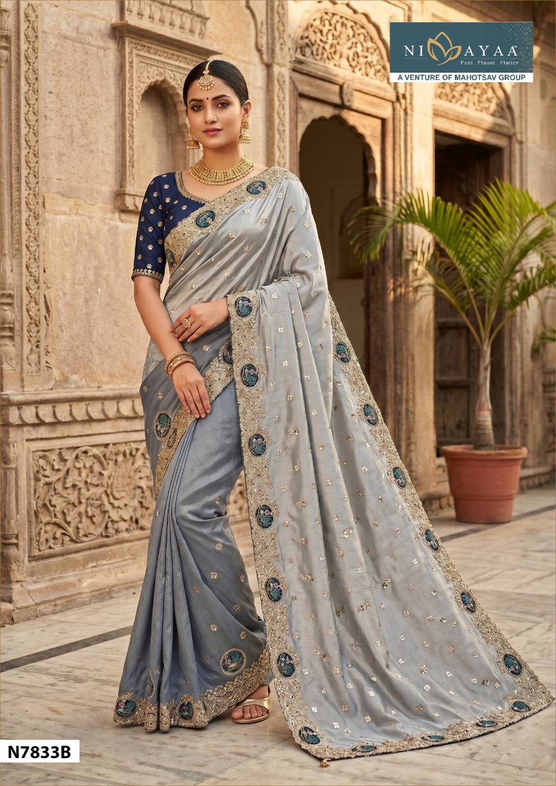 NIMAYA–DARITRI by MAHOTSAV 7762 series Indian Traditional Wear Silk sarees At Wholesale Price