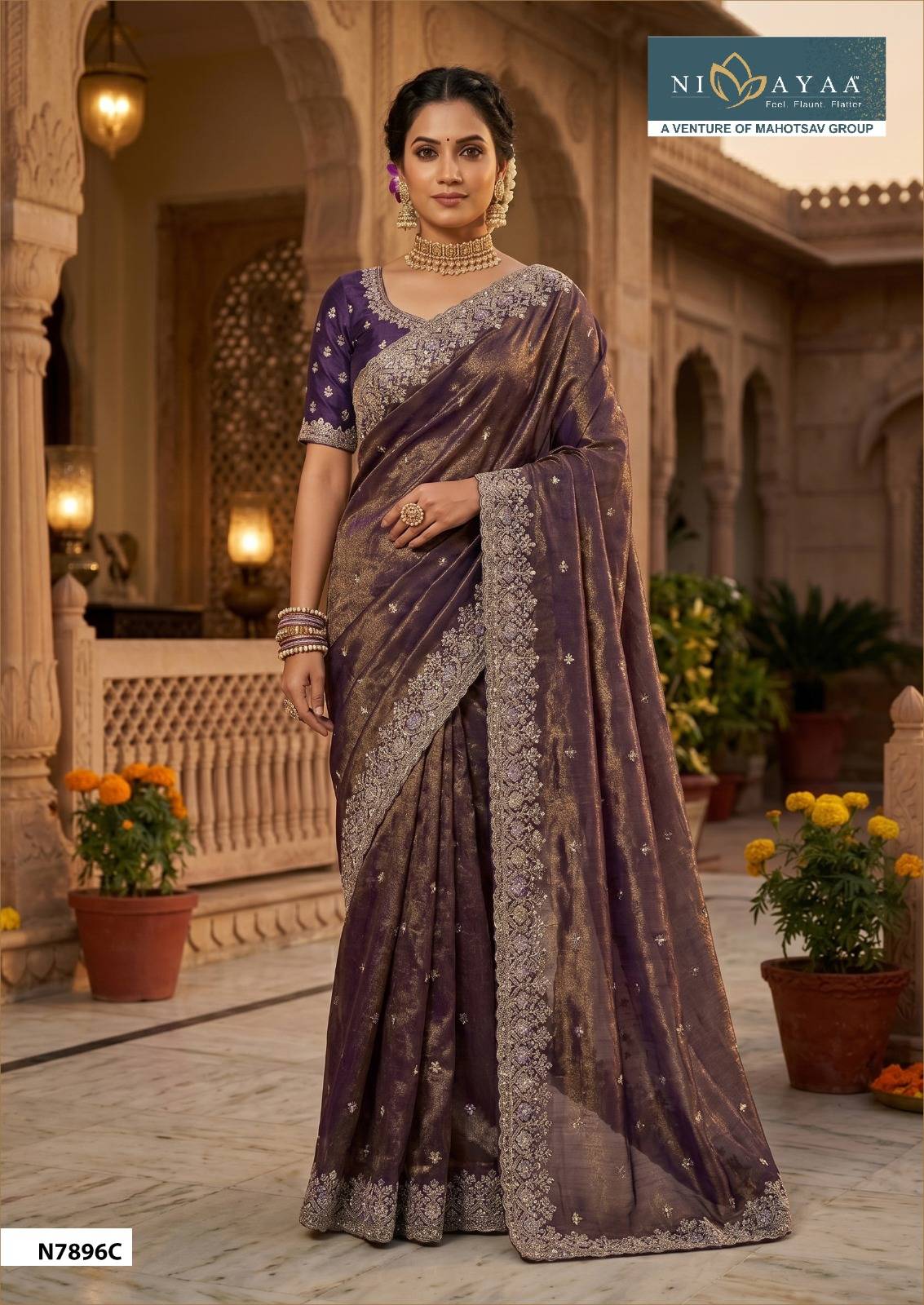 NIMAYA–DARITRI by MAHOTSAV 7762 series Indian Traditional Wear Silk sarees At Wholesale Price