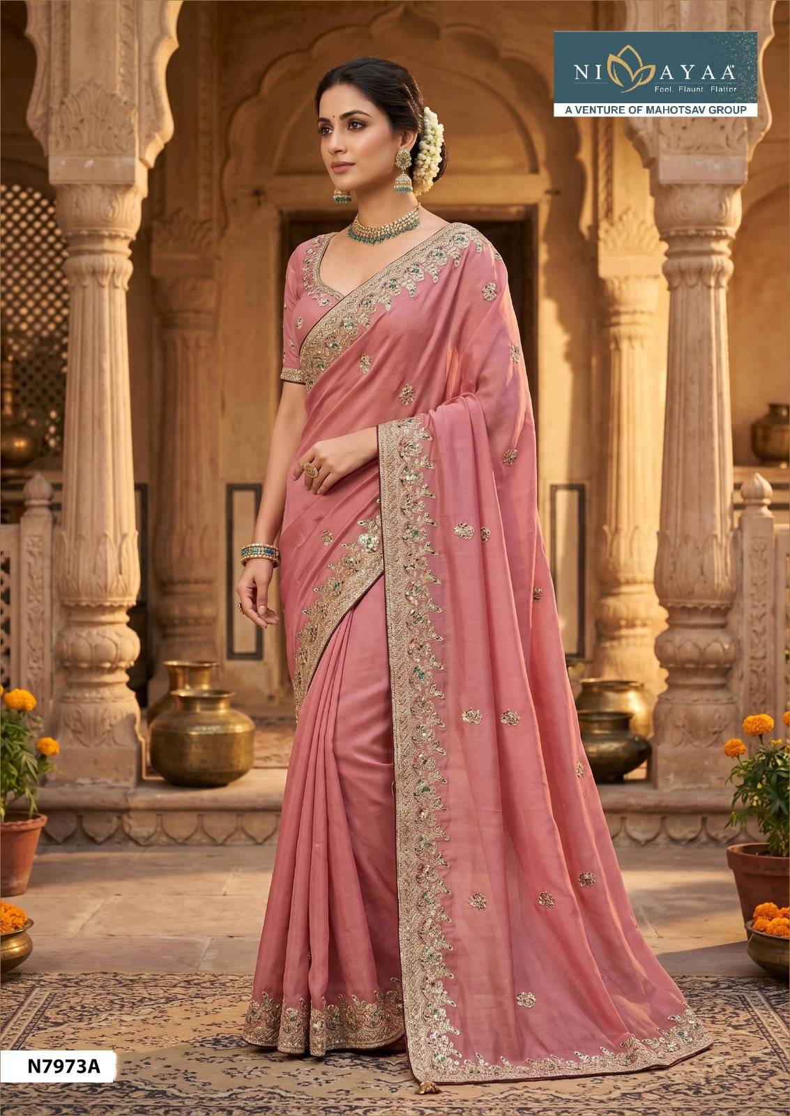 NIMAYA–DARITRI by MAHOTSAV 7762 series Indian Traditional Wear Silk sarees At Wholesale Price