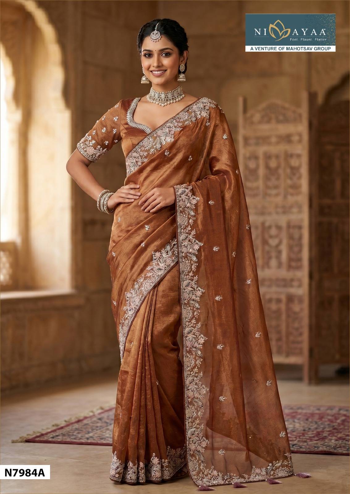 NIMAYA–DARITRI by MAHOTSAV 7762 series Indian Traditional Wear Silk sarees At Wholesale Price