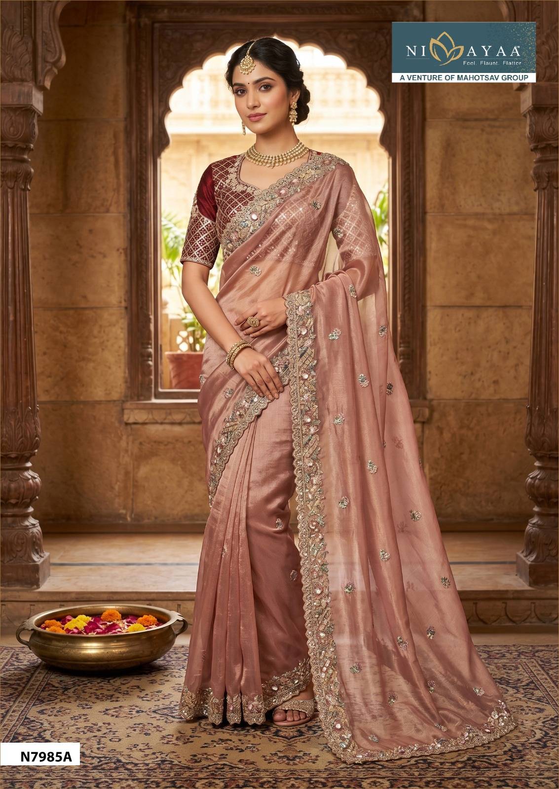 NIMAYA–DARITRI by MAHOTSAV 7762 series Indian Traditional Wear Silk sarees At Wholesale Price