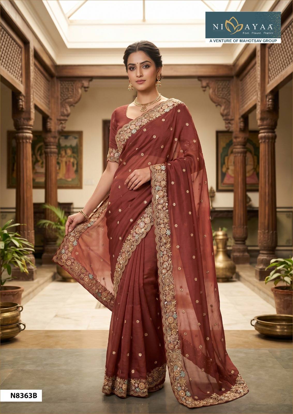 NIMAYA–DARITRI by MAHOTSAV 7762 series Indian Traditional Wear Silk sarees At Wholesale Price