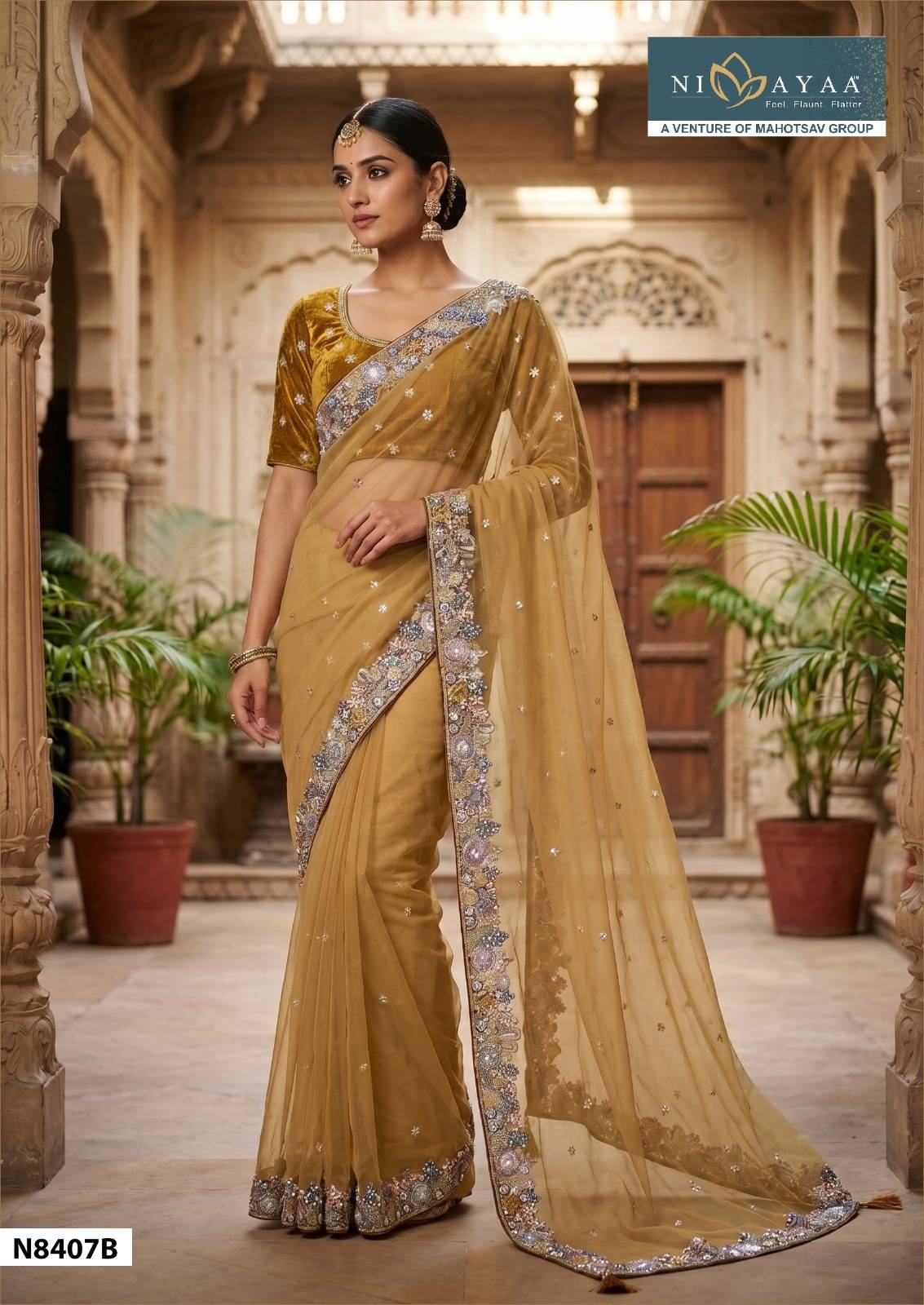 NIMAYA–DARITRI by MAHOTSAV 7762 series Indian Traditional Wear Silk sarees At Wholesale Price