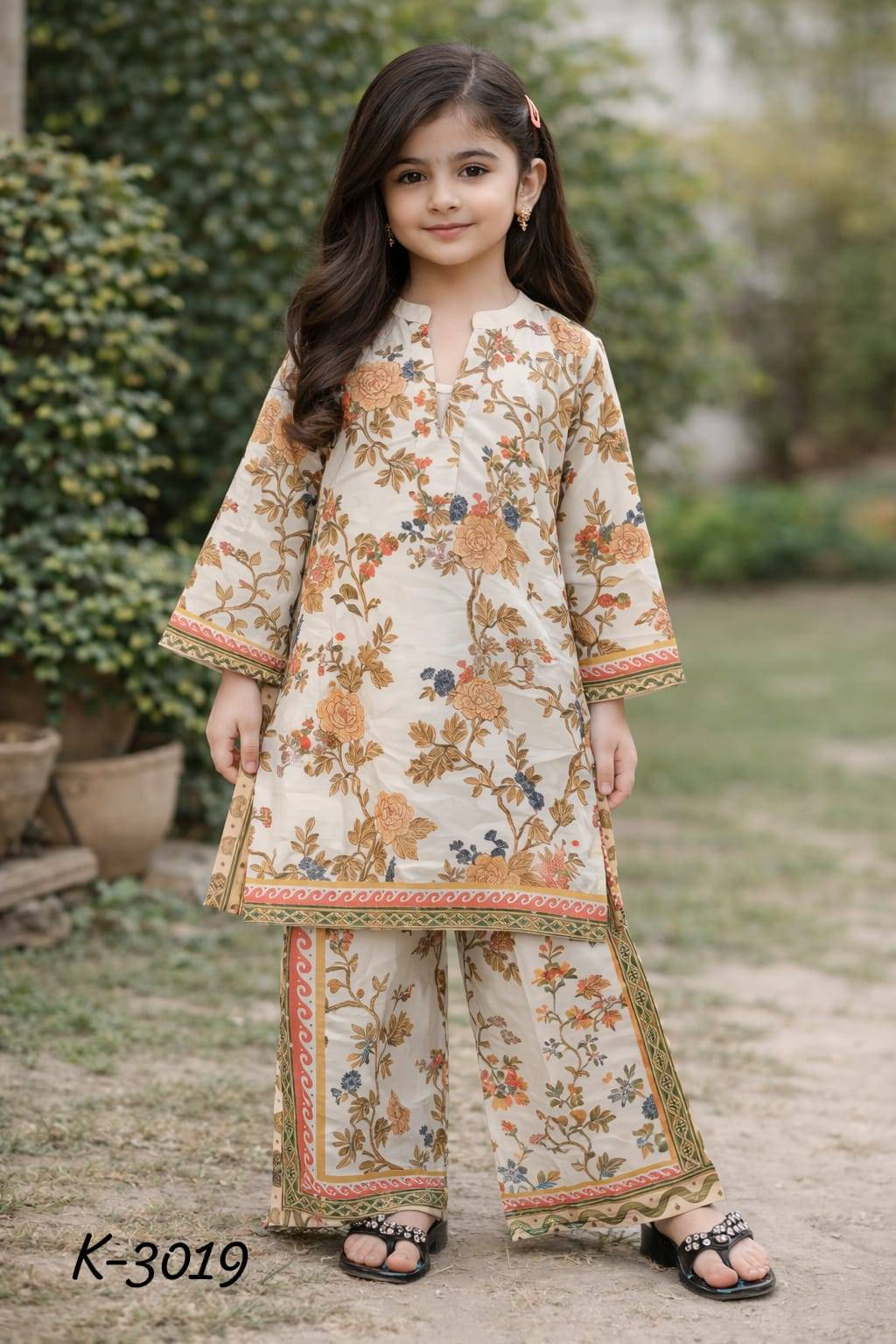 K-3020 series by The wonder woman Imported Mal Satin kids stitched dresses at Wholesale Price