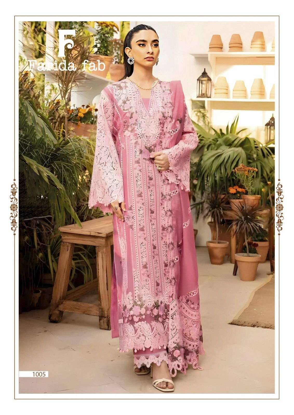 ELAF PREMIUM by  FARIDA FAB 1001 to 1006 series Pakistani Suits Colorful casual Wear cotton Readymade Dresses At Wholesale
